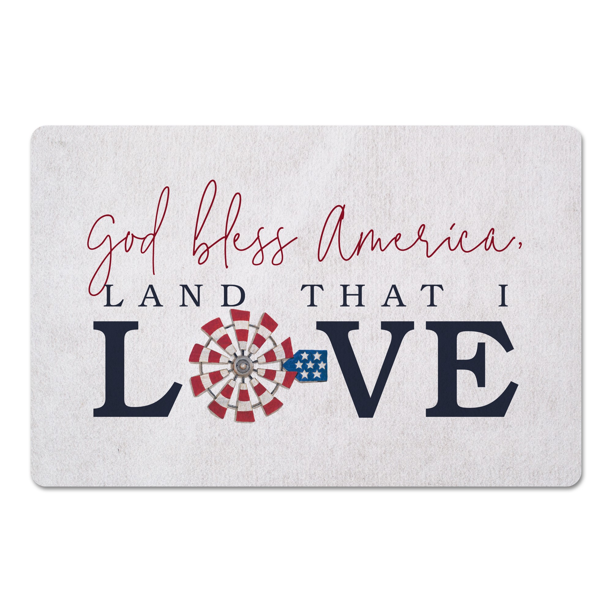 God Bless America Land That I Love 27x18 Floor Mat