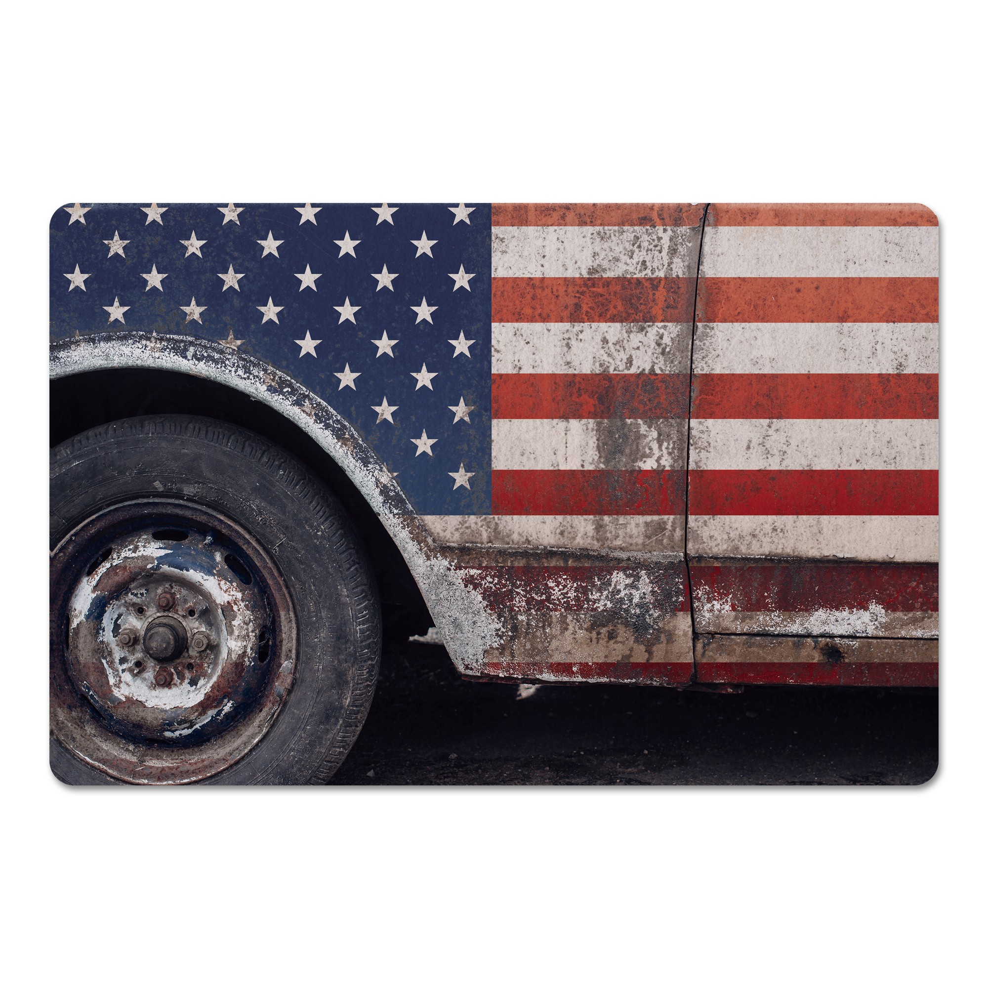 American Flag Pattern Truck 27x18 Floor Mat