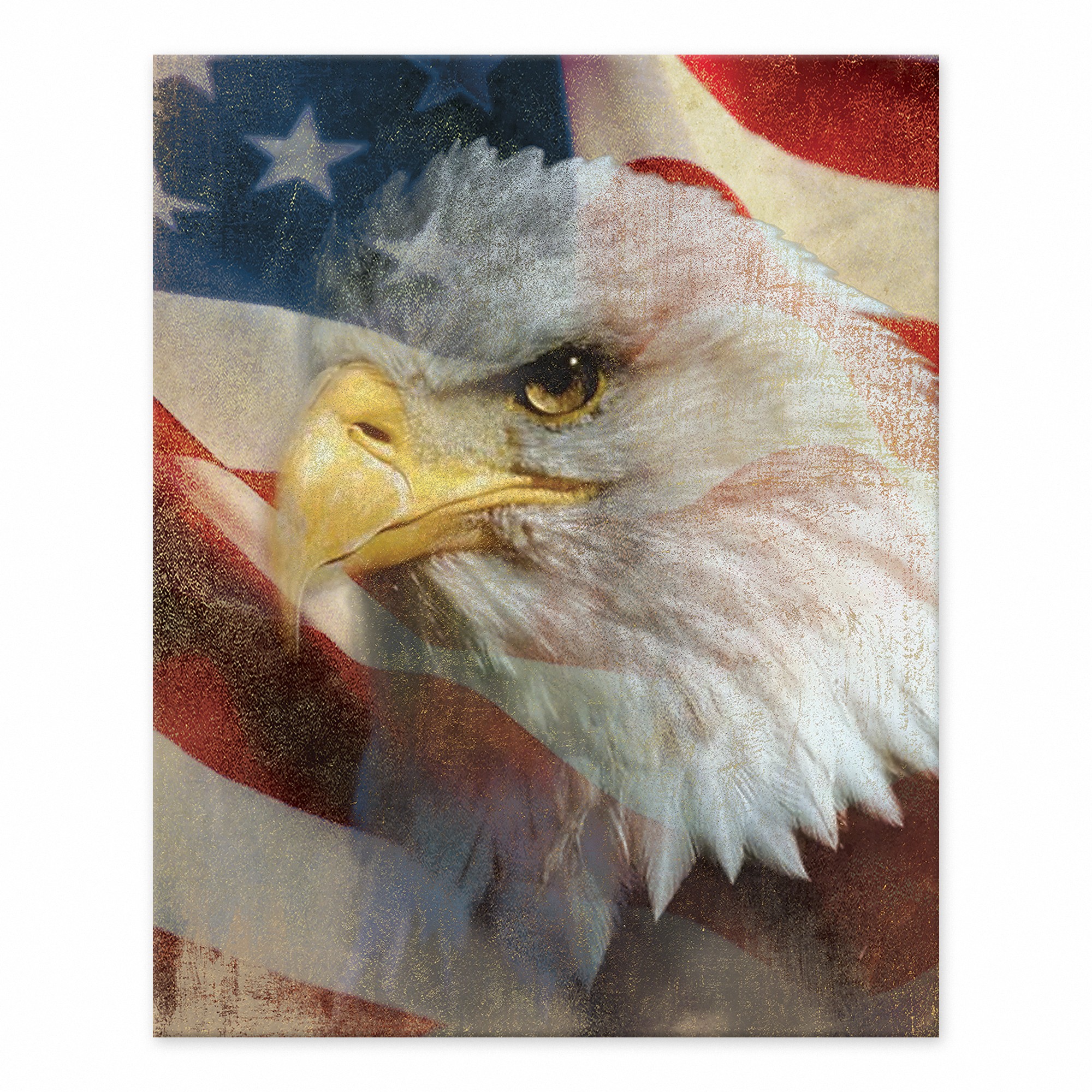 Patriotic Eagel 8x10 Tabletop Canvas