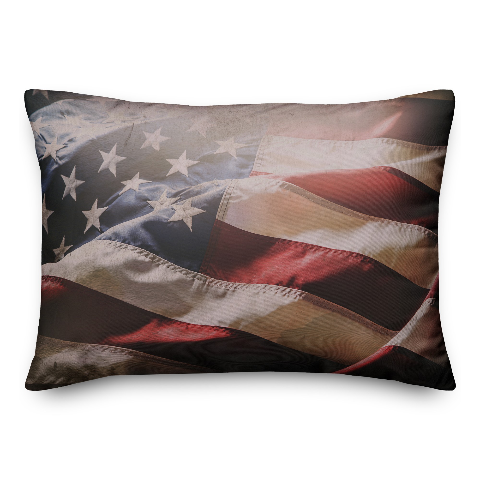 American Flag 14x20 Spun Poly Pillow