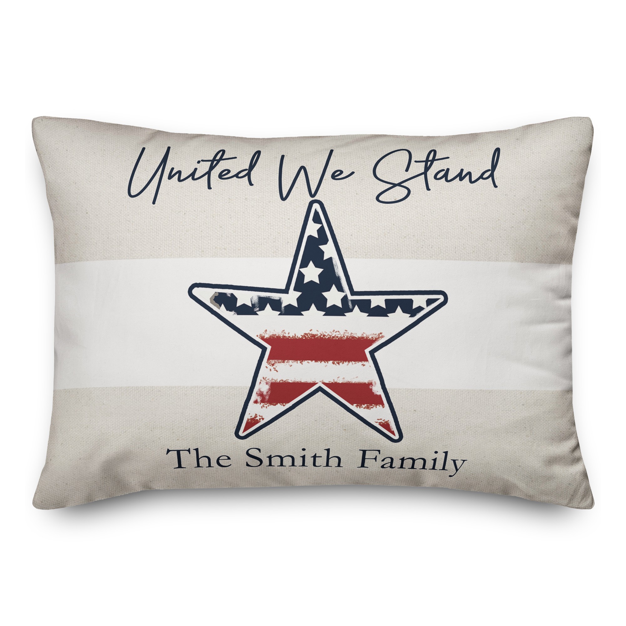 United We Stand Personalized 14x20 Spun Poly Pillow