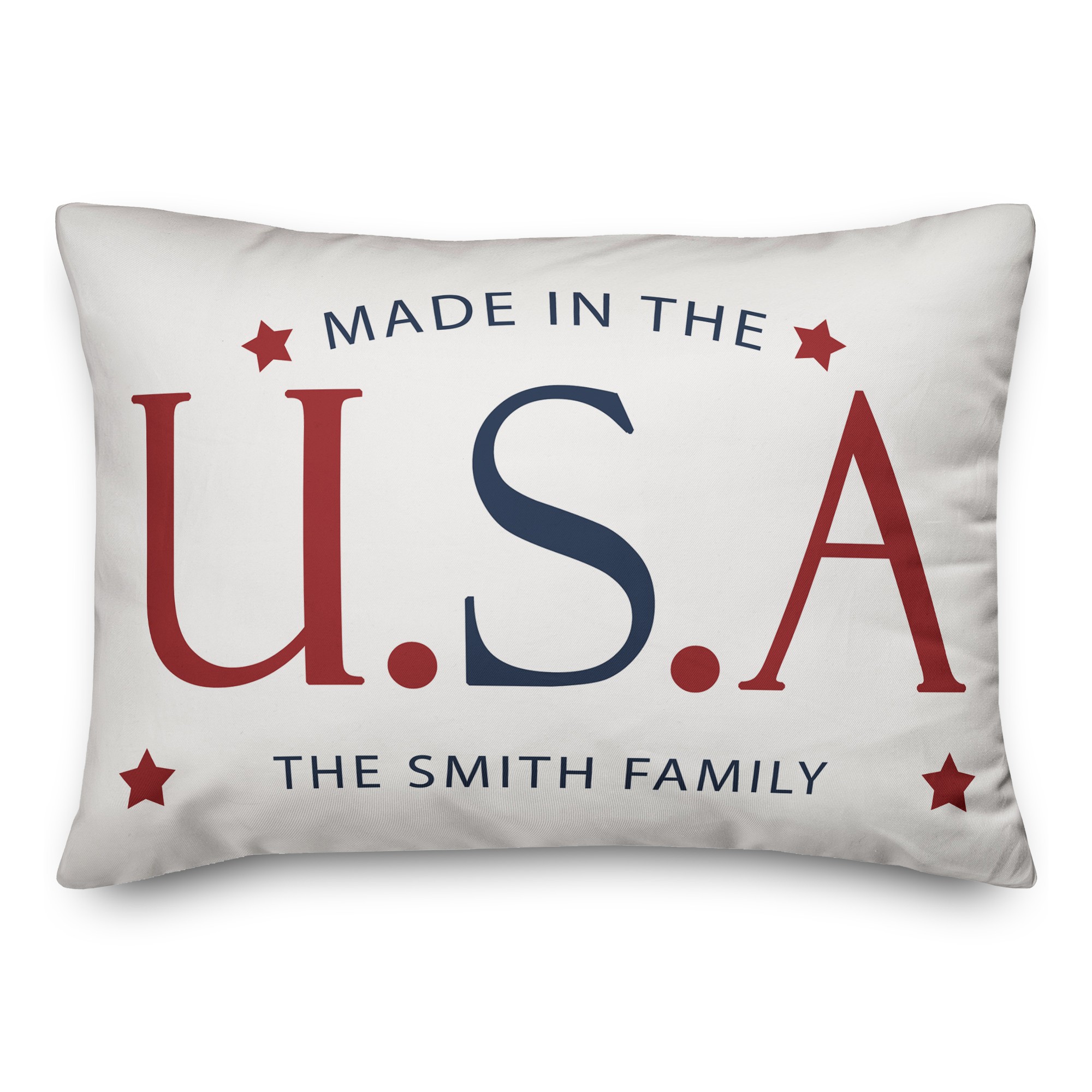 Made In The USA Personalized 14x20 Spun Poly Pillow