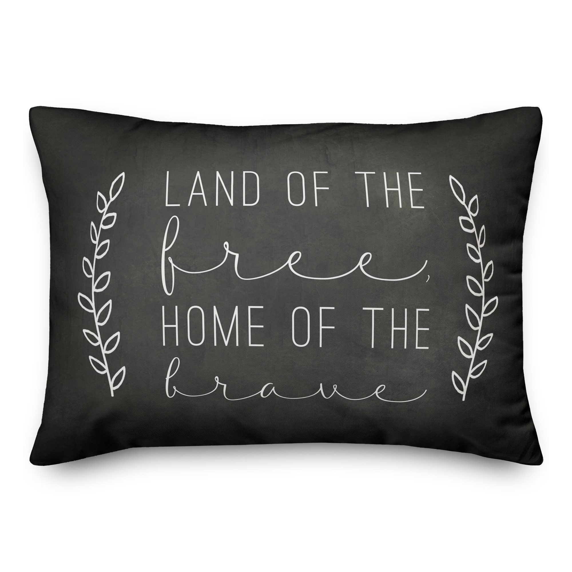 Land Of The Free Home Of The Brave 14x20 Spun Poly Pillow