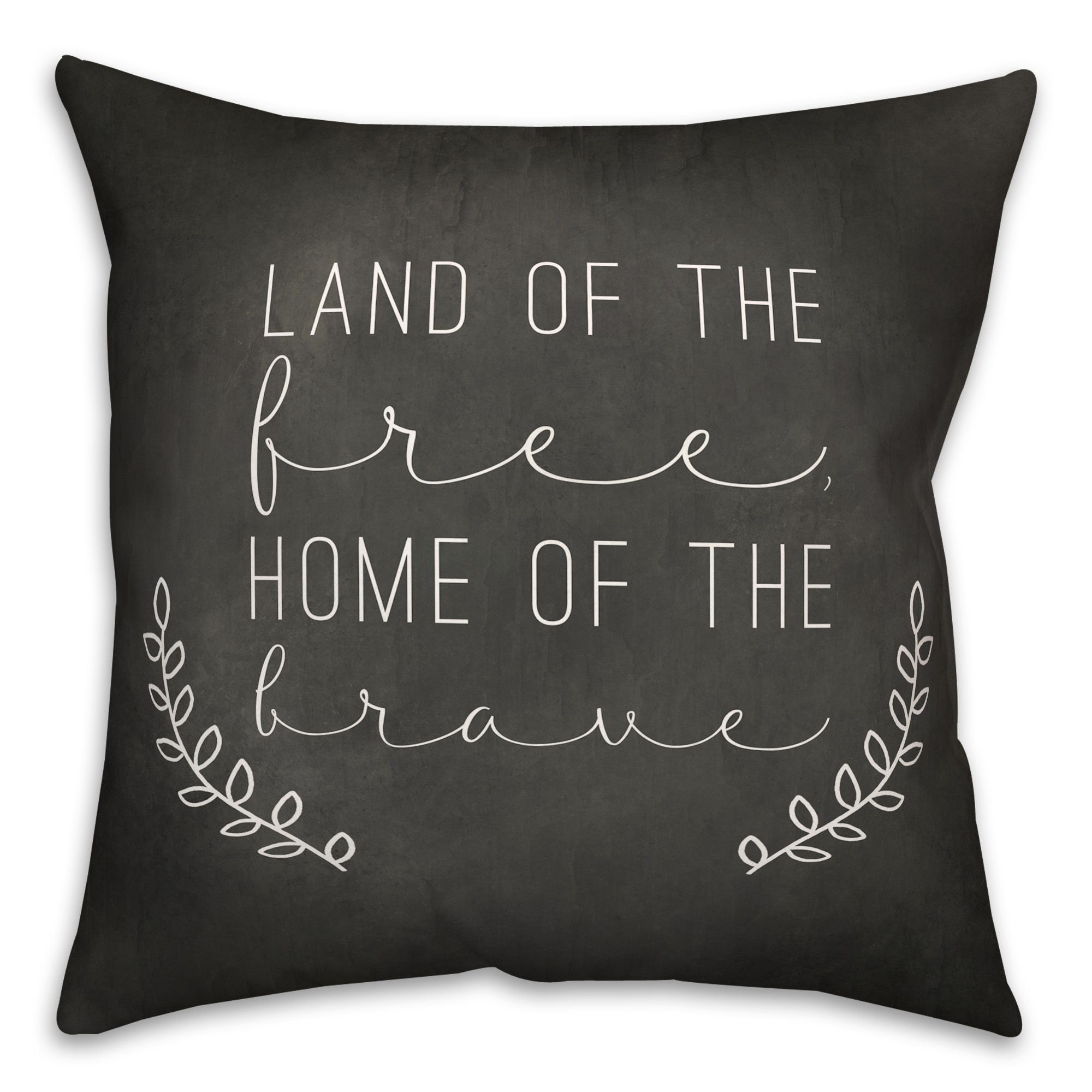 Land Of The Free Home Of The Brave 18x18 Spun Poly Pillow