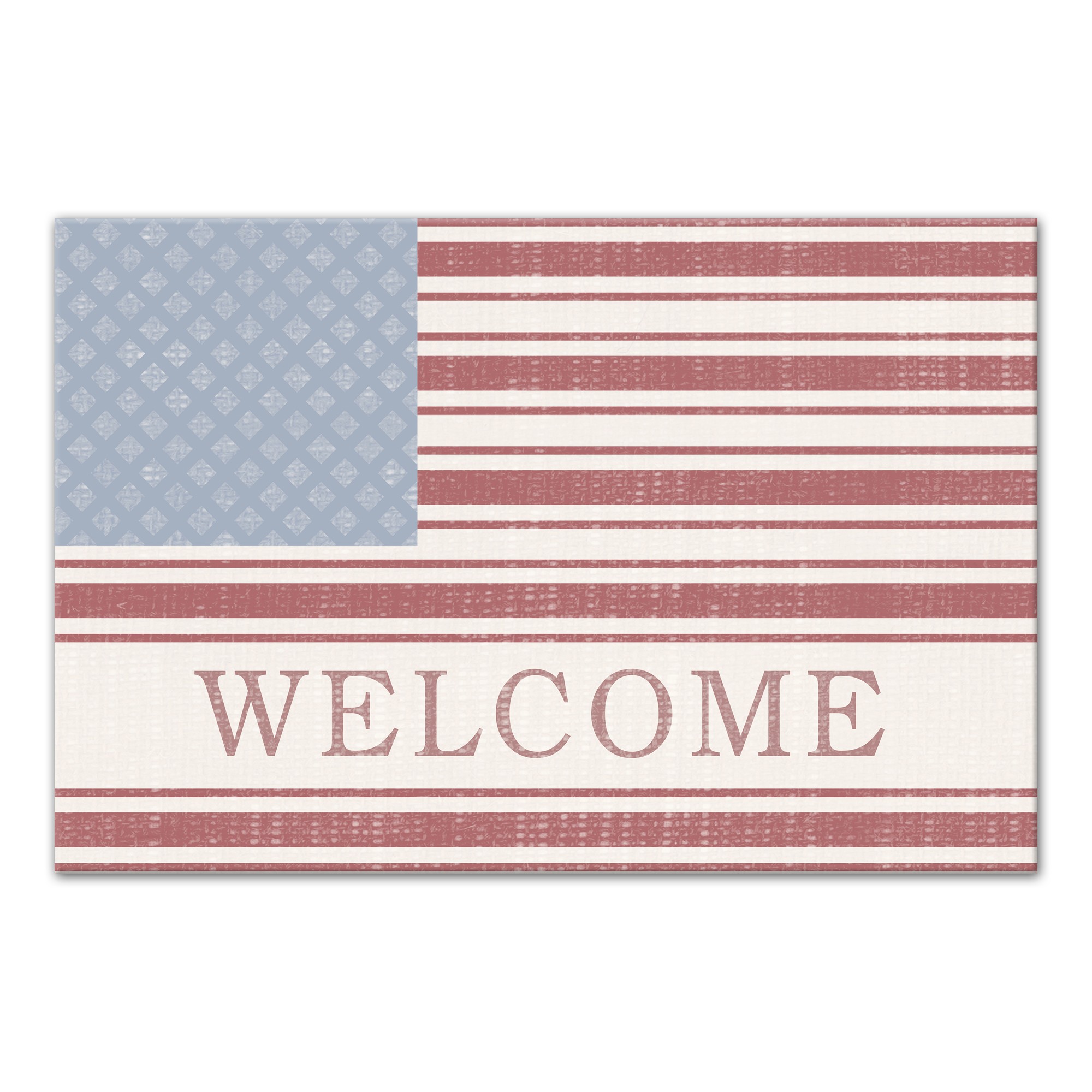 Welcome American Flag 24x16 Canvas Wall Art
