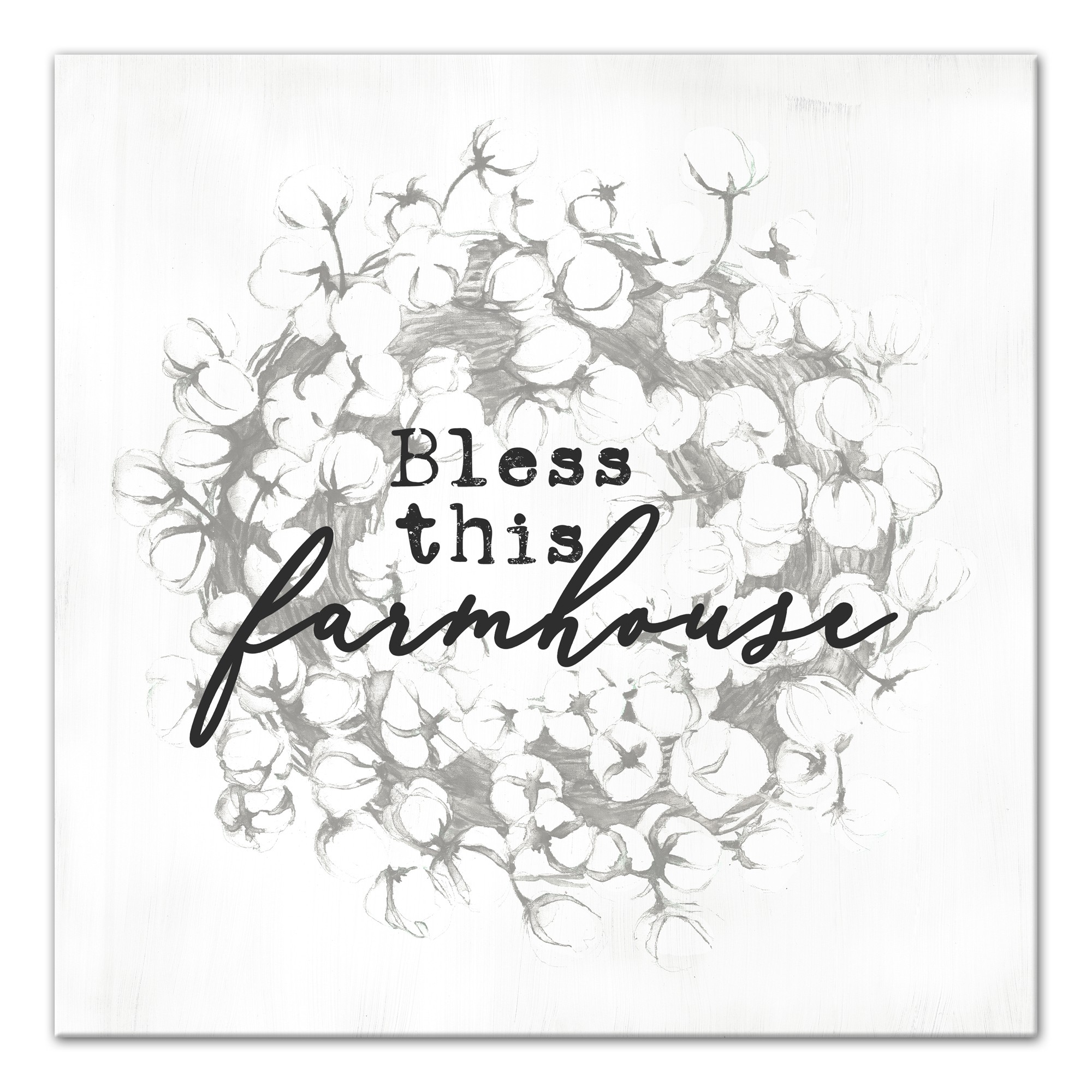 Bless This Farmhouse 20x20 Canvas Wall Art