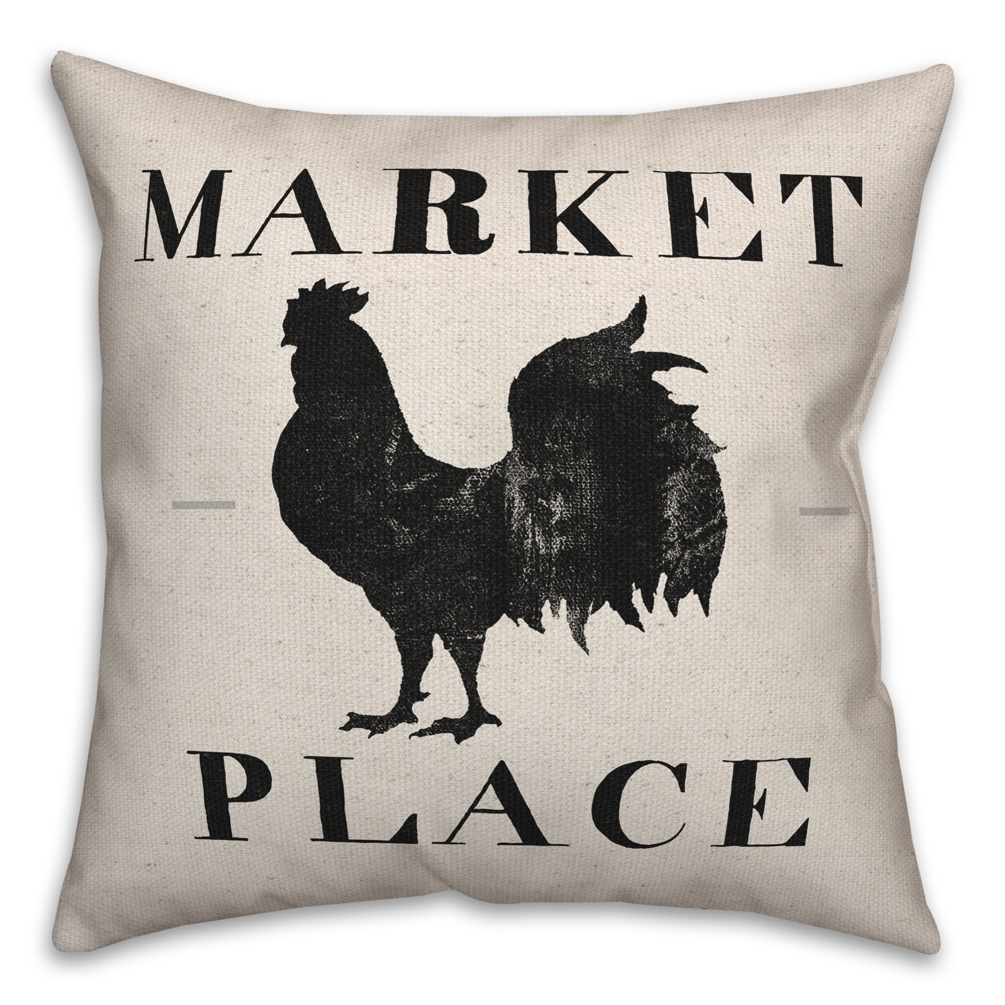 Market Place Rooster 18x18 Spun Poly Pillow