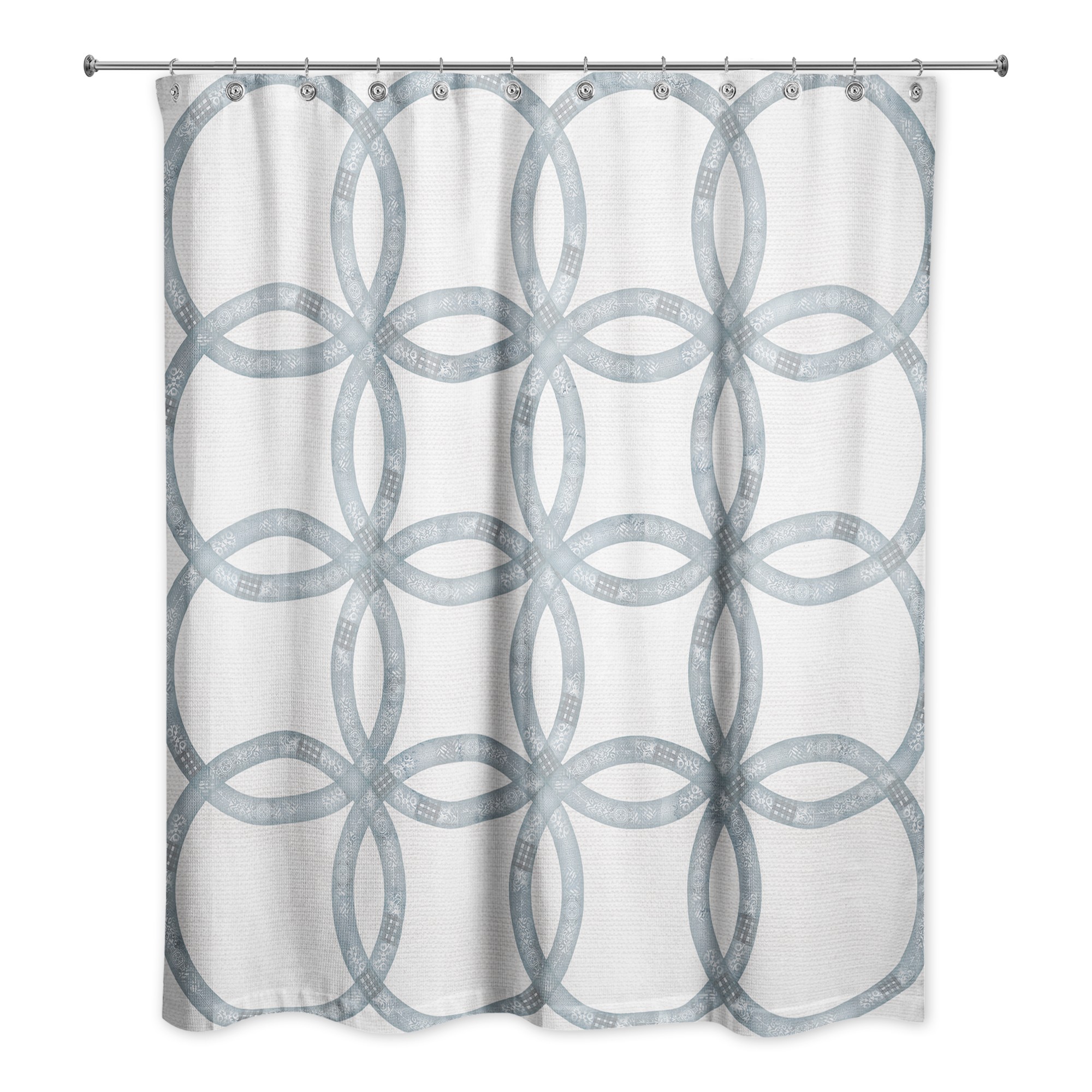 Blues Ring Quilt Pattern 71x74 Shower Curtain
