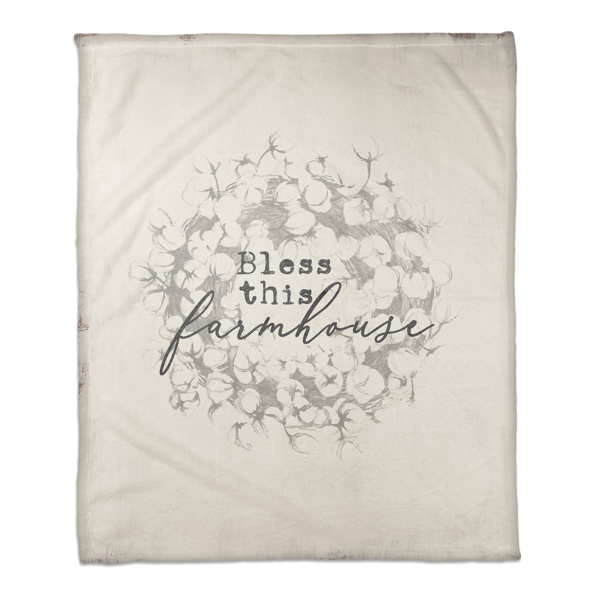 Bless This Farmhouse 50x60 Coral Fleece Blanket