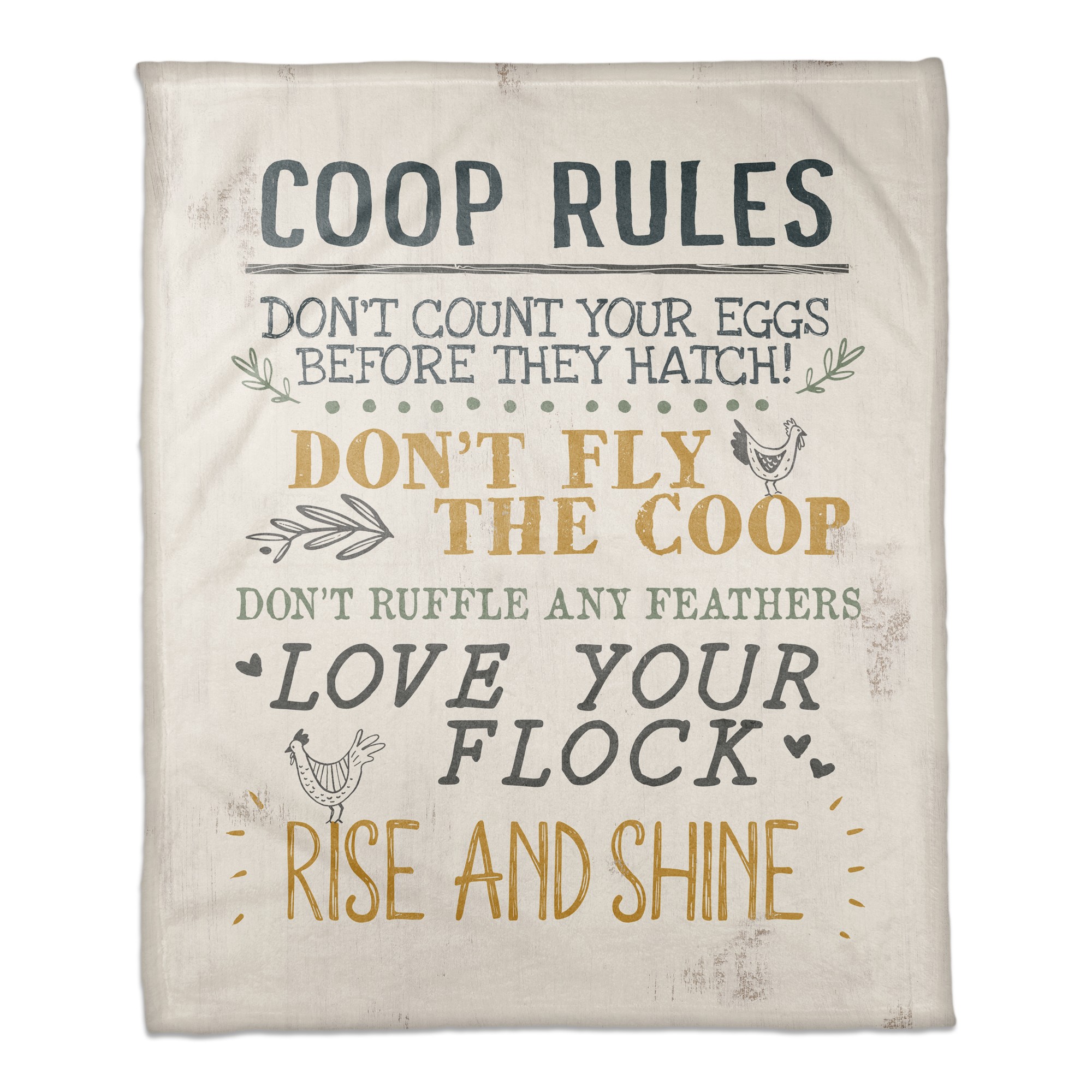Coop Rules 50x60 Coral Fleece Blanket