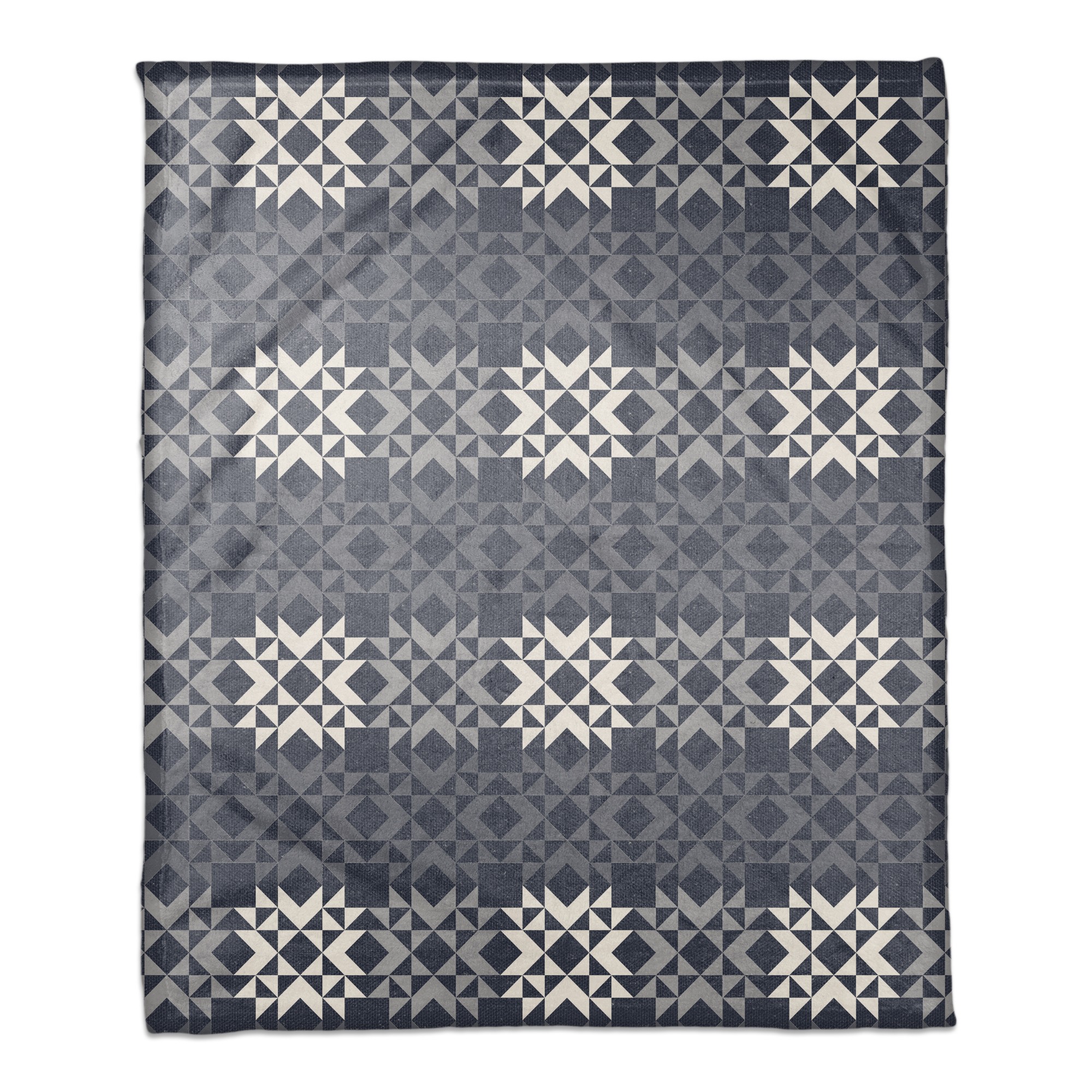 Navy Barn Star Spice 50x60 Coral Fleece Blanket