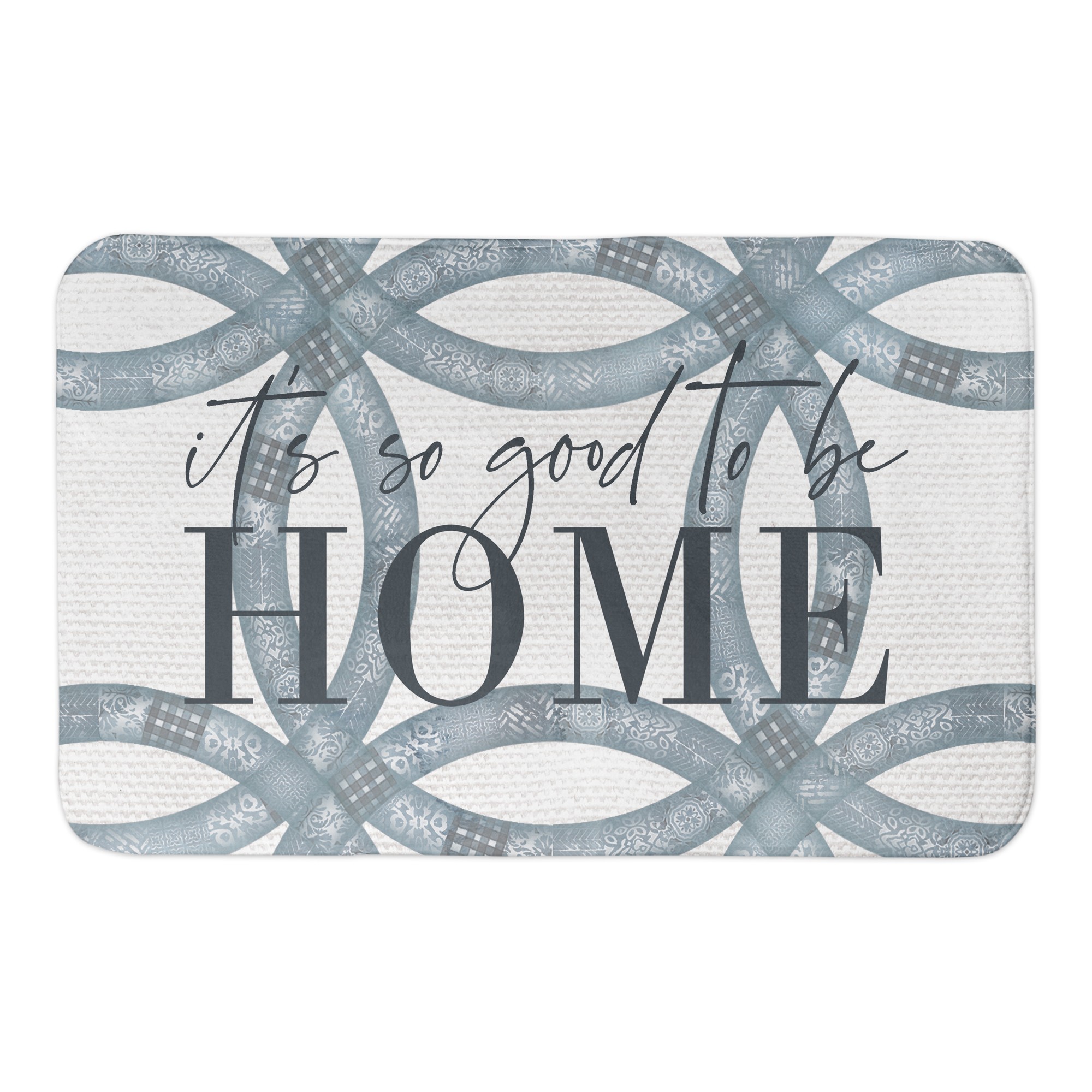 Blues Ring Quilt Good To Be Home 34x21 Bath Mat