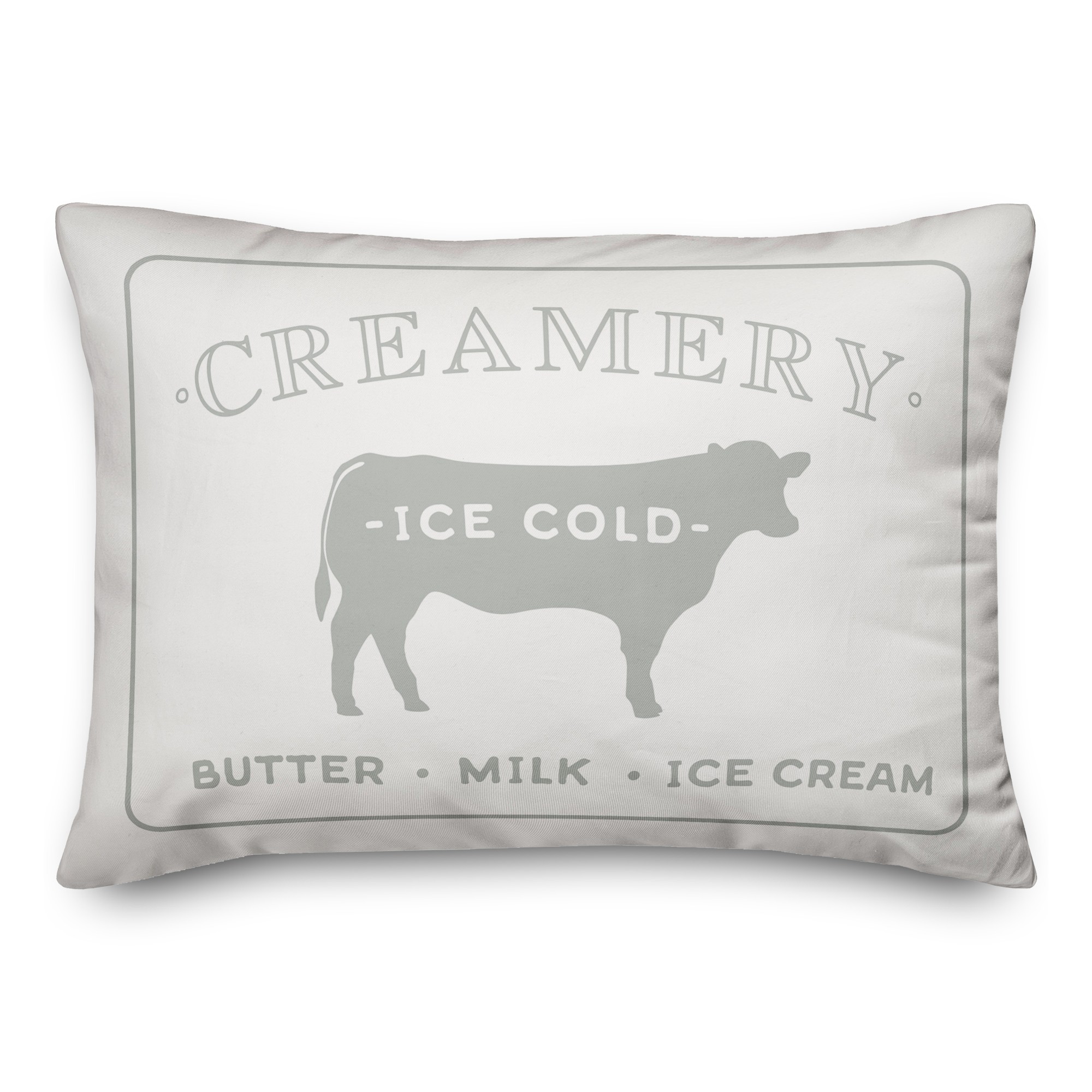 Creamery Ice Cold Cow 14x20 Spun Poly Pillow