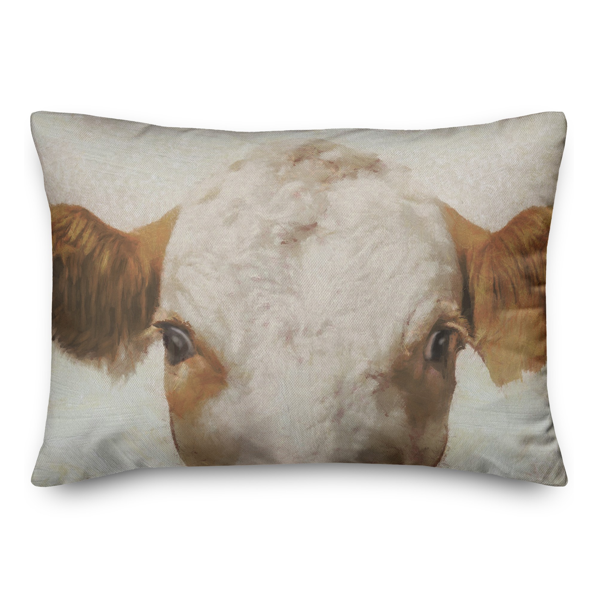 Cow Face 14x20 Spun Poly Pillow