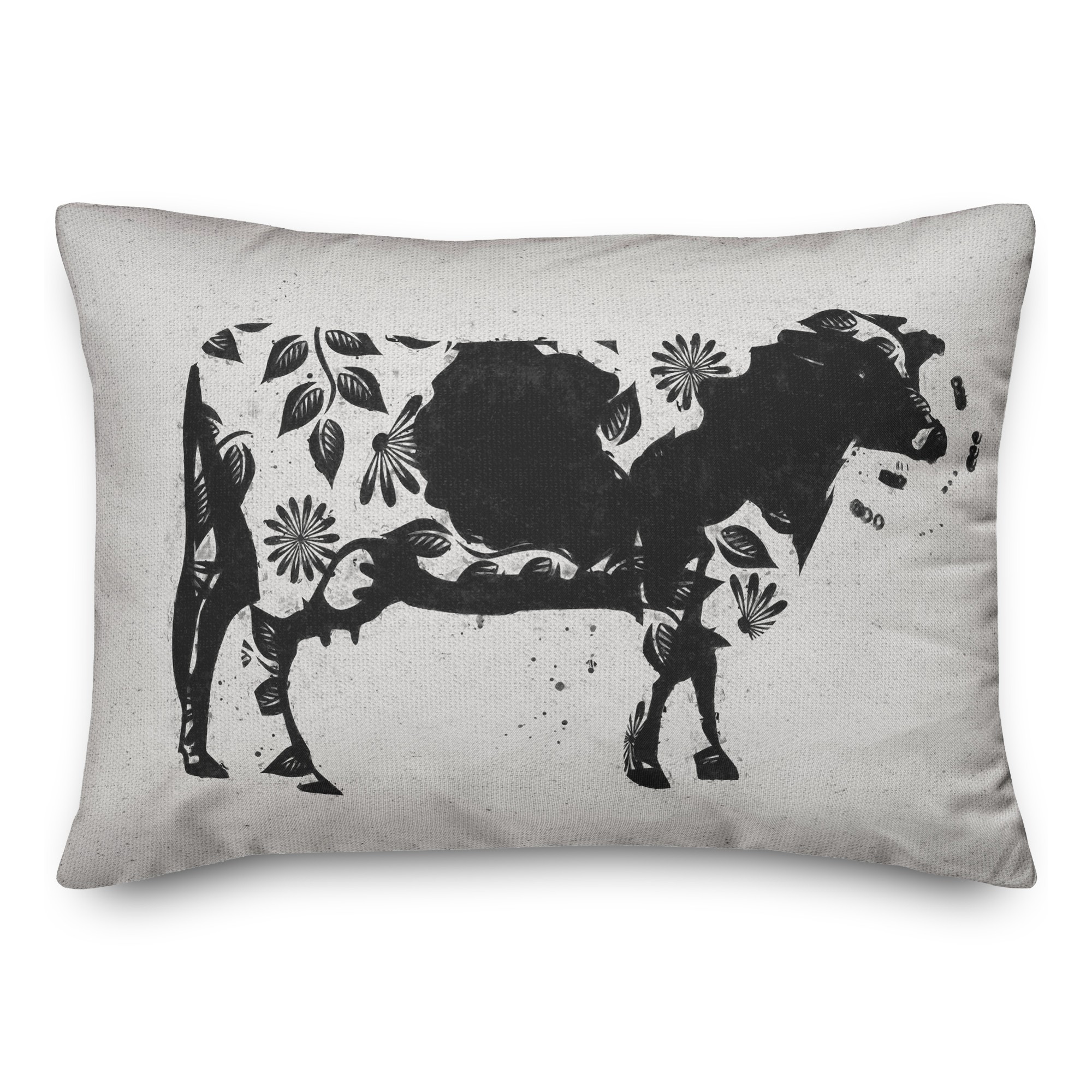 Transitional Cow 14x20 Spun Poly Pillow