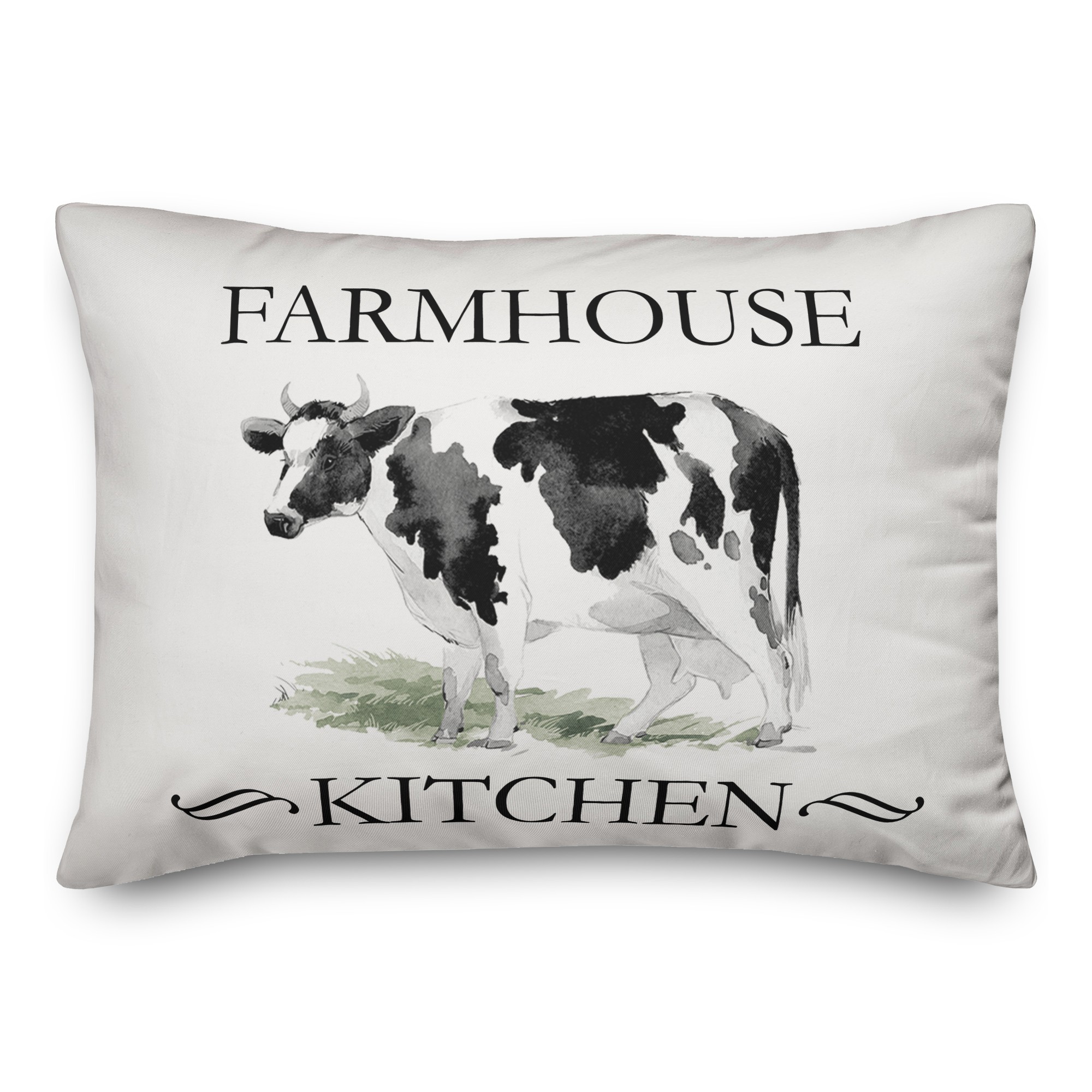 Farmhouse Kitchen Cow 14x20 Spun Poly Pillow