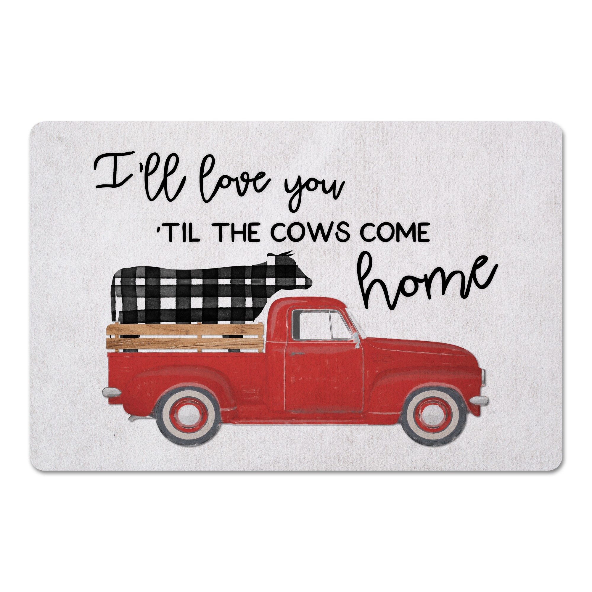 Love You Til The Cows Come Home 27x18 Floor Mat