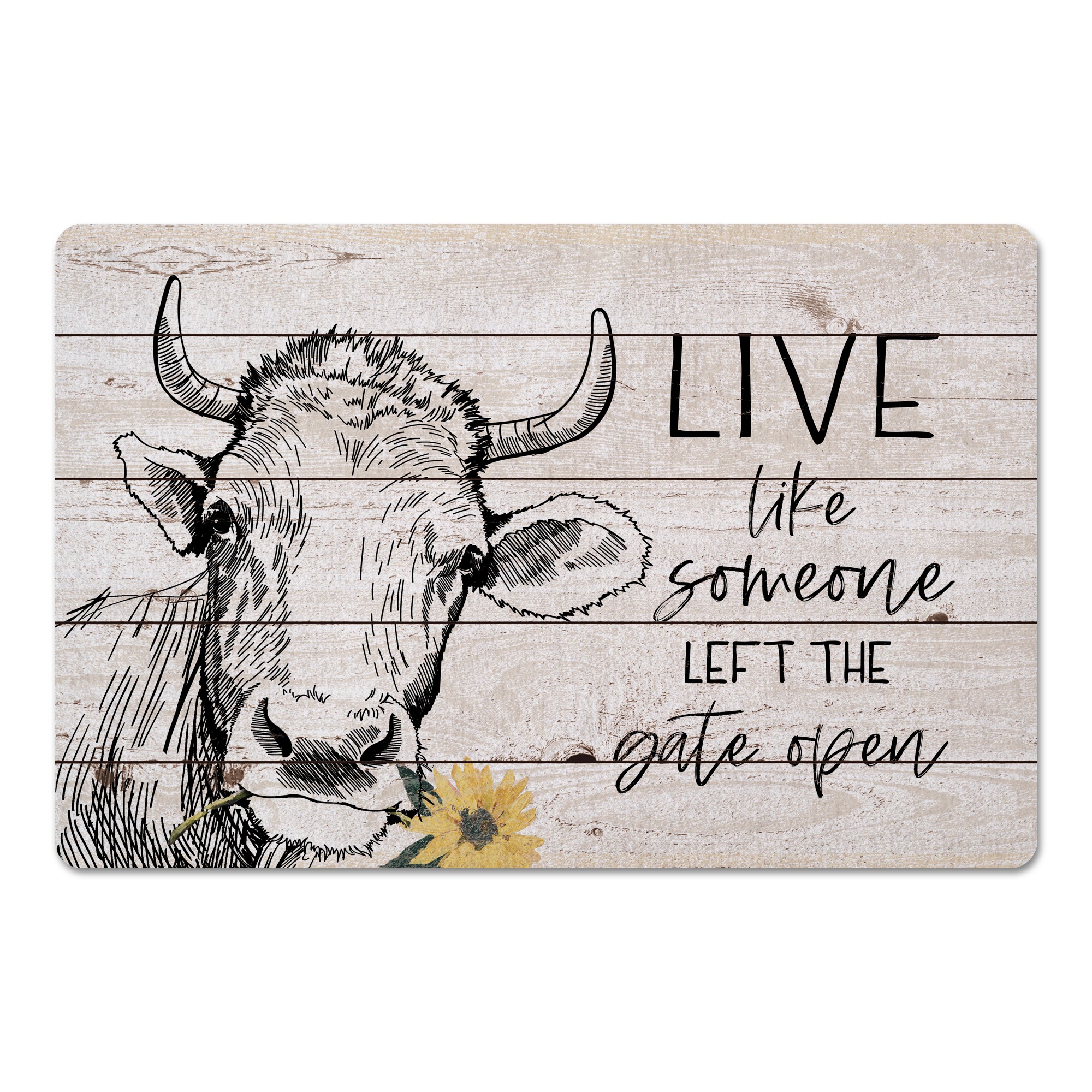 Live Like Someone Left The Gate 27x18 Floor Mat