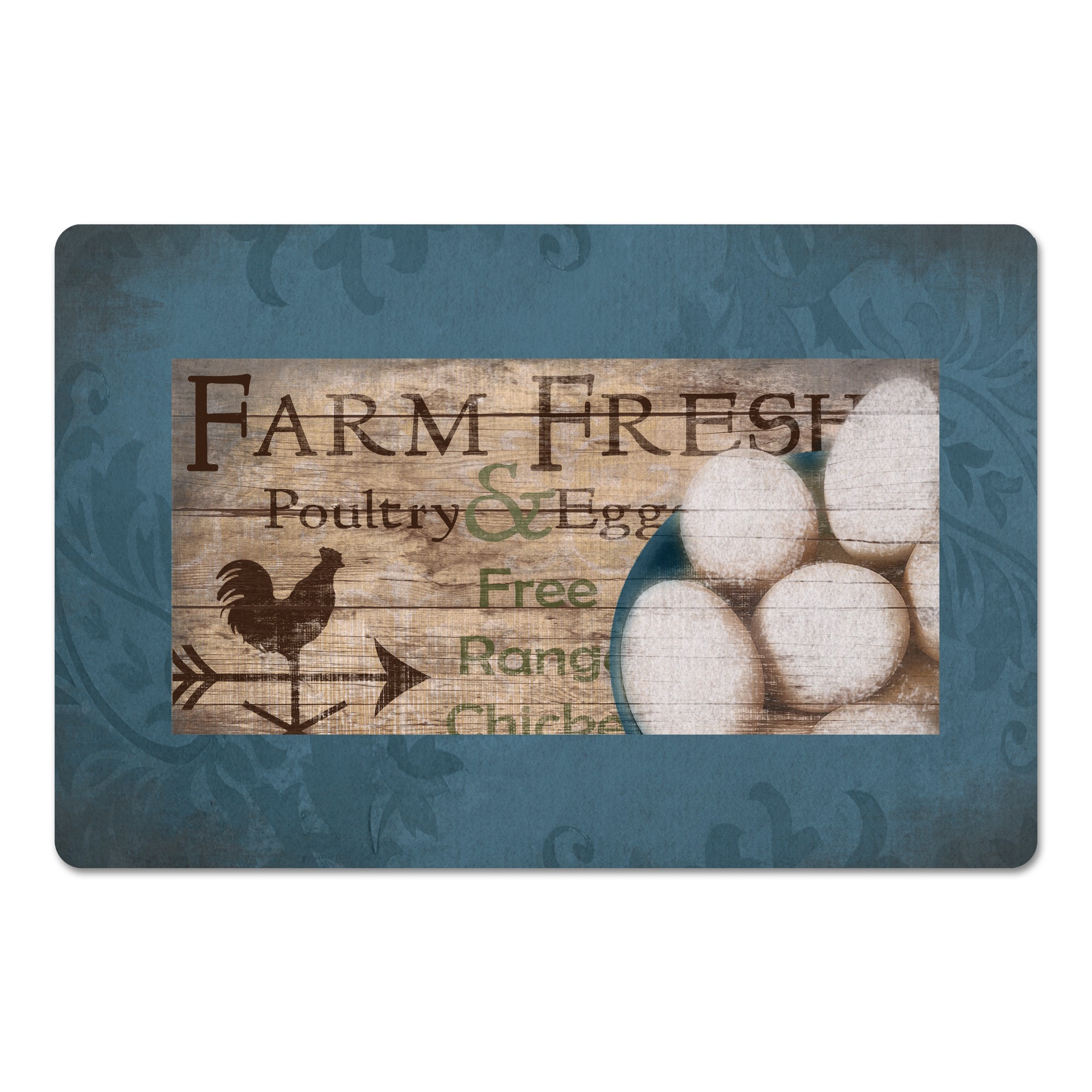 Farm Fresh Eggs 27x18 Floor Mat