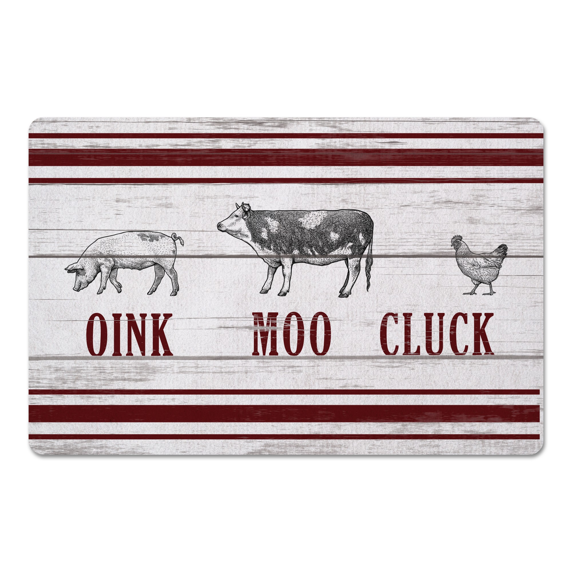 Oink Moo Cluck 27x18 Floor Mat