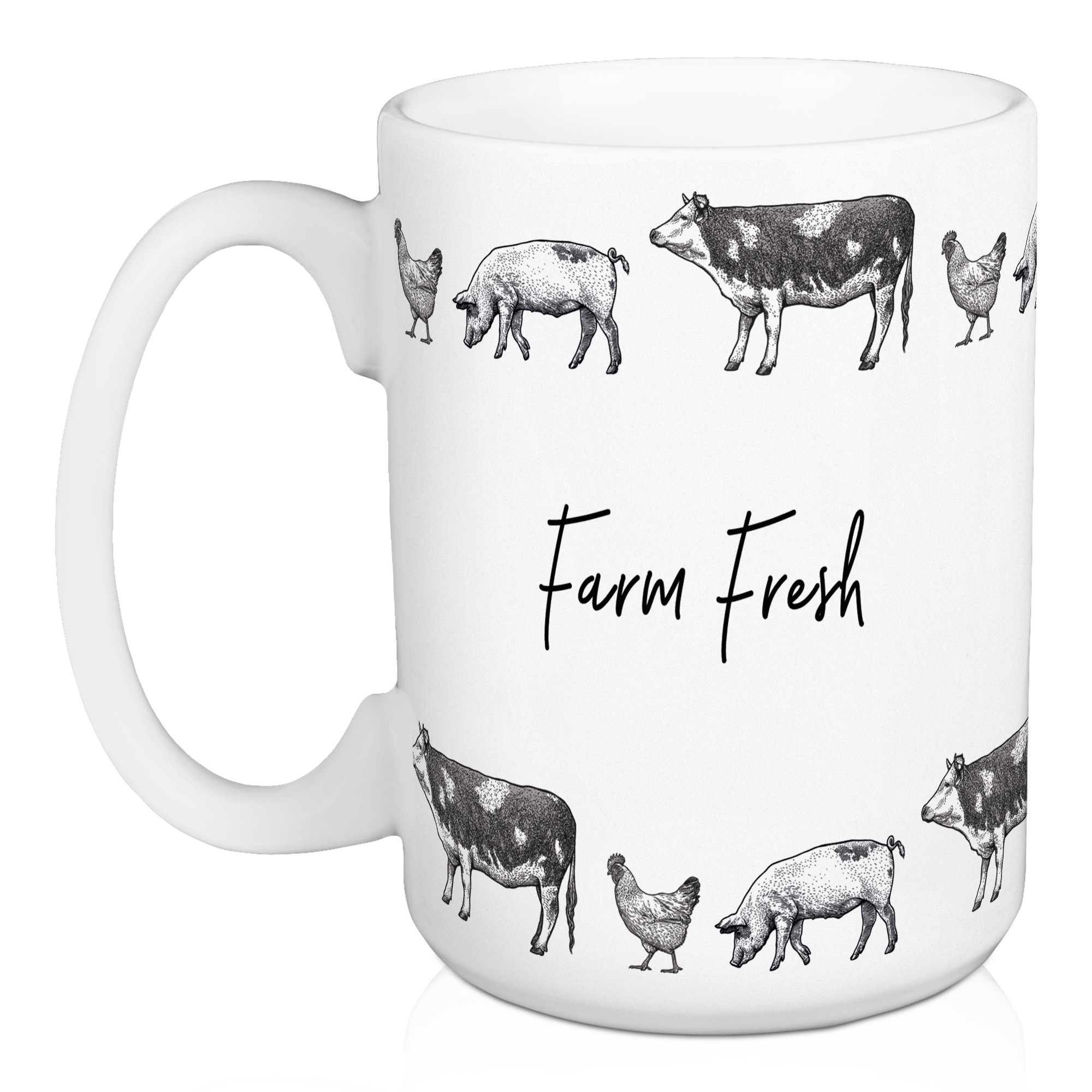 Farm Fresh Animals 15 oz Mug