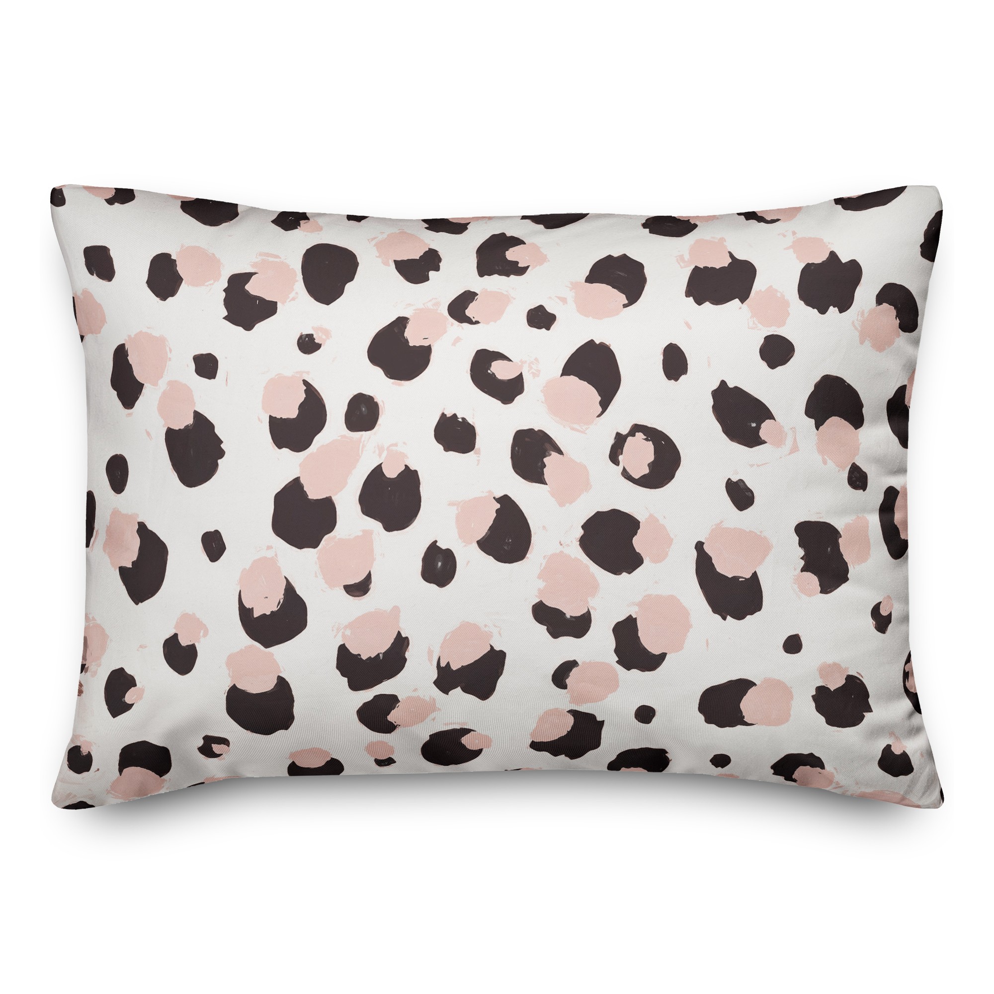 Cheetah Blush Black 14x20 Spun Poly Pillow