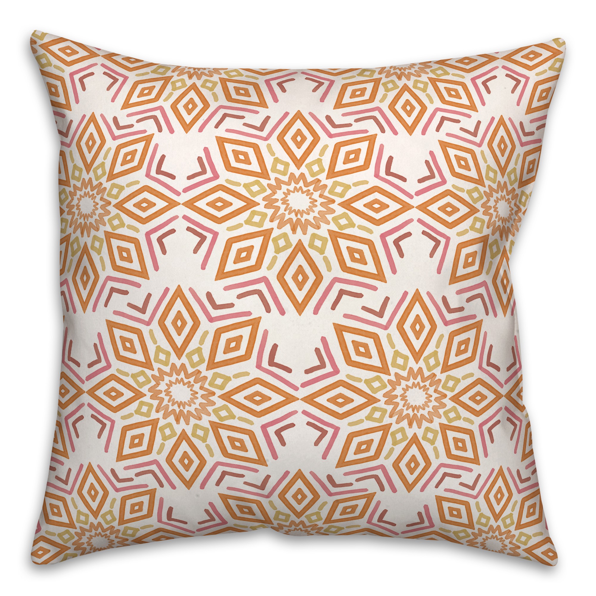 Medallion Watercolor 16x16 Spun Poly Pillow
