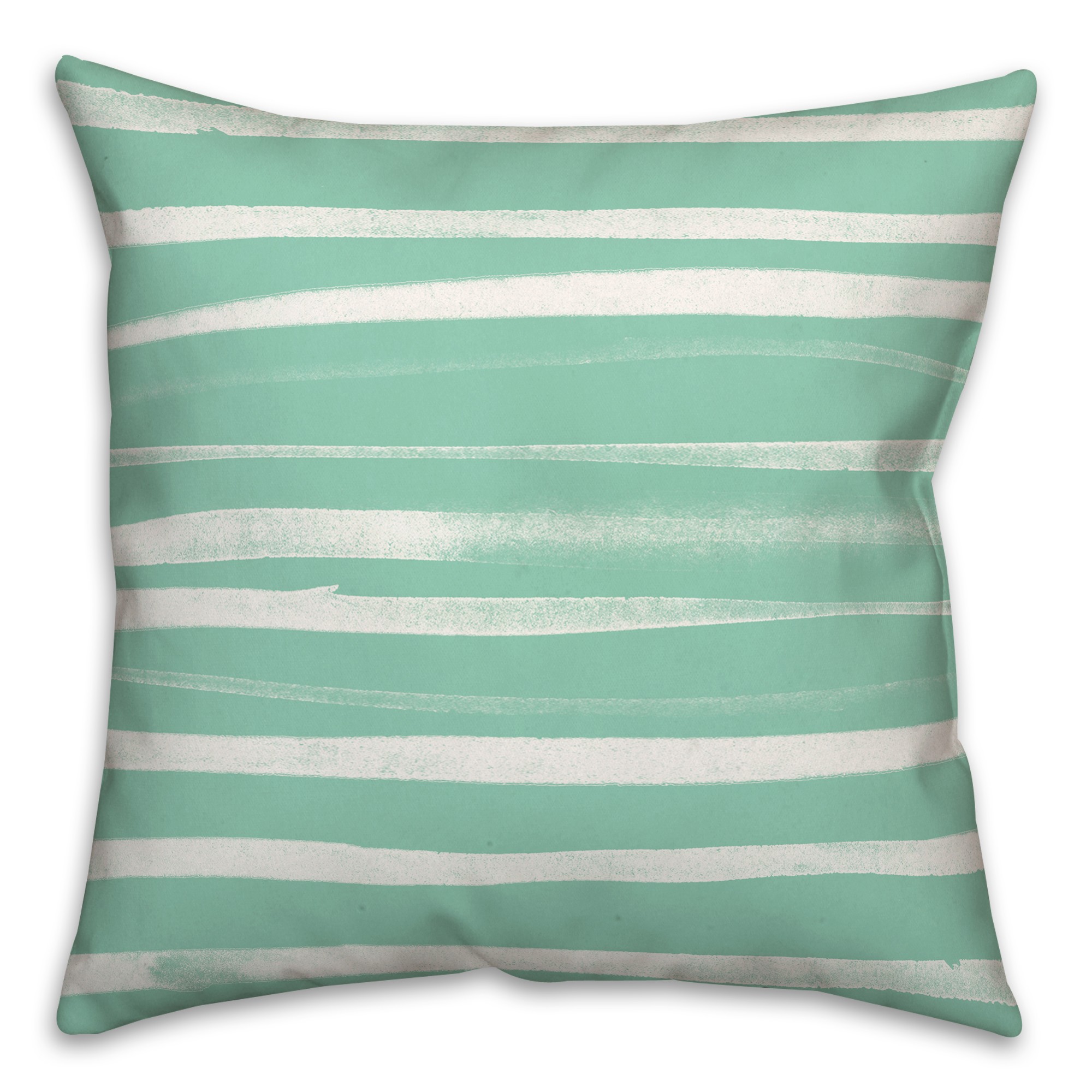 Minty Streaks 16x16 Spun Poly Pillow