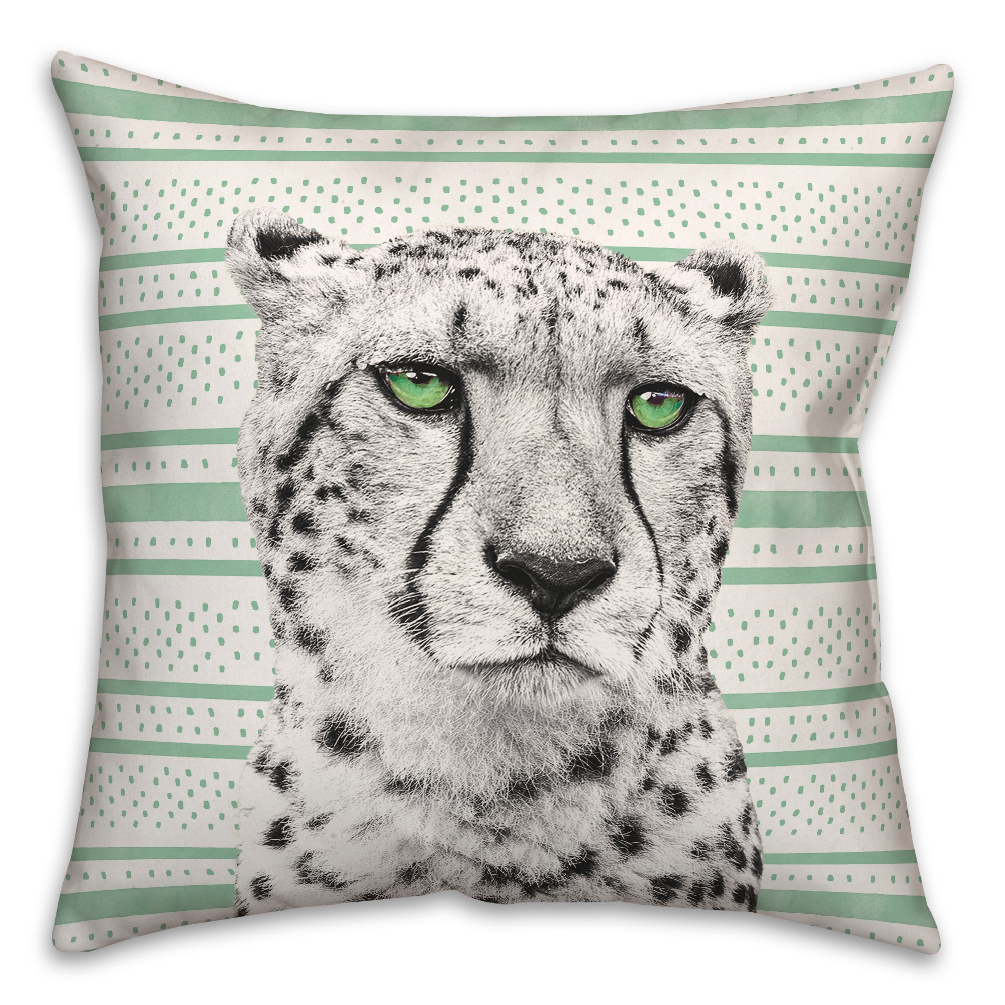 Stripe Cheetah 16x16 Spun Poly Pillow