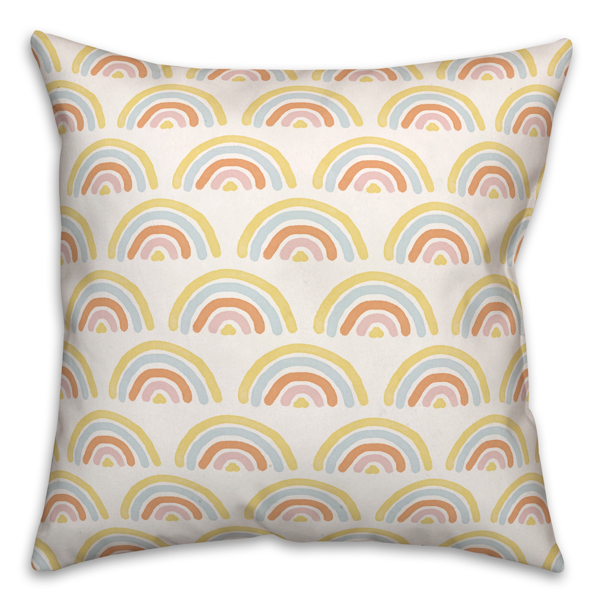 Retro Color Rainbow   16x16 Spun Poly Pillow