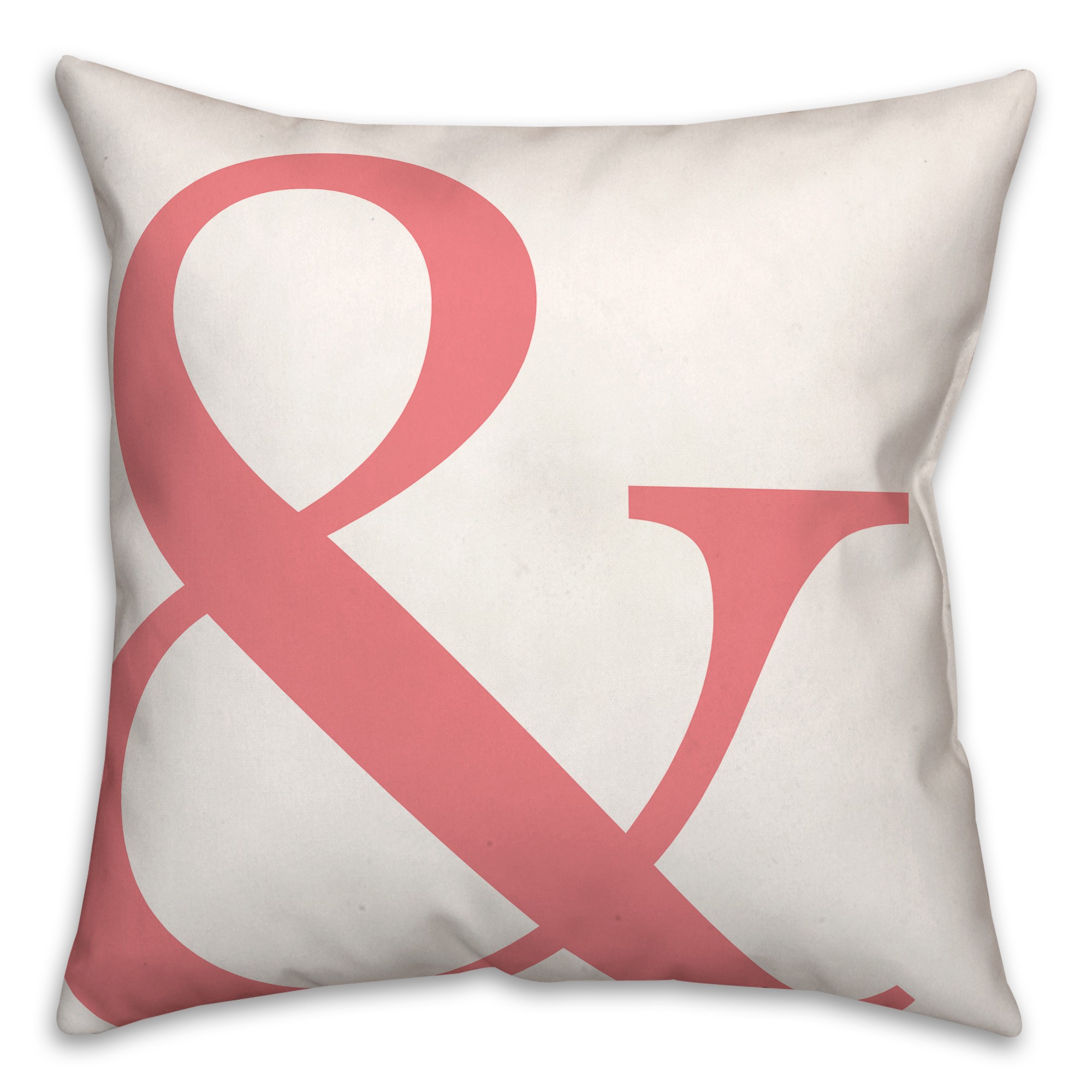 Pink Ampersand 16x16 Spun Poly Pillow