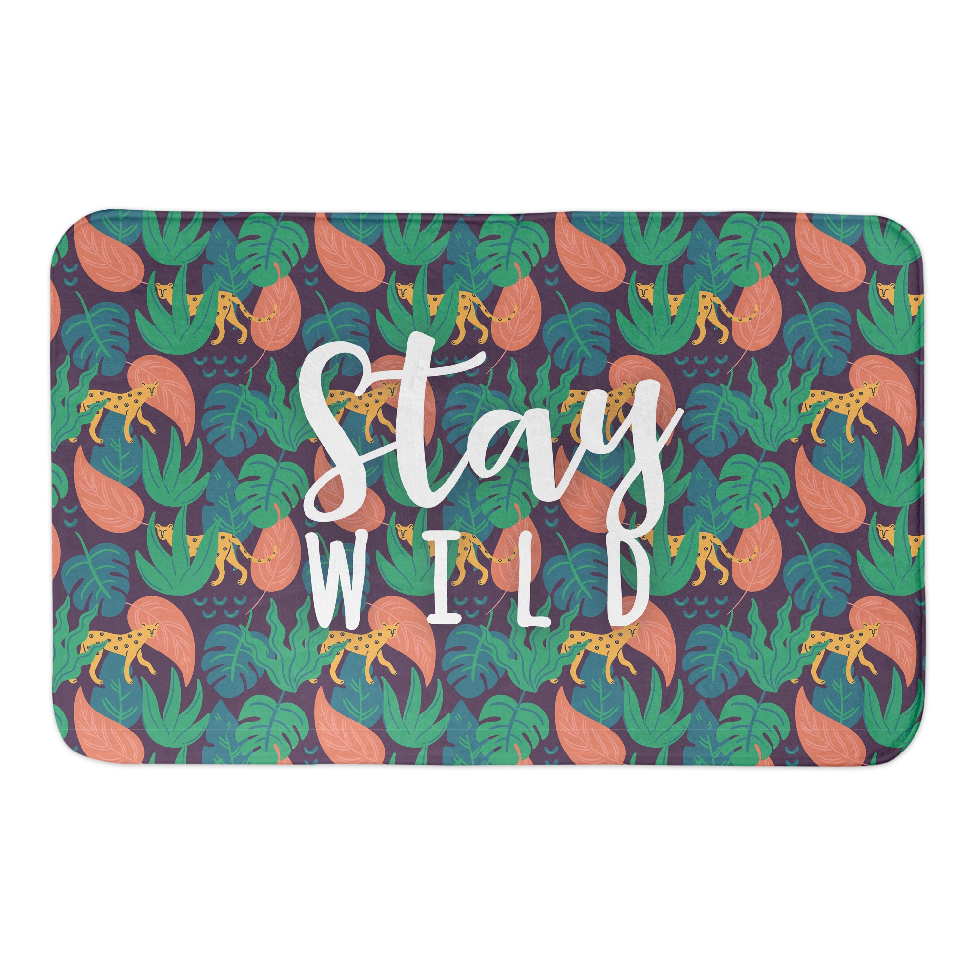 Cheetah Tropical  34x21 Bath Mat
