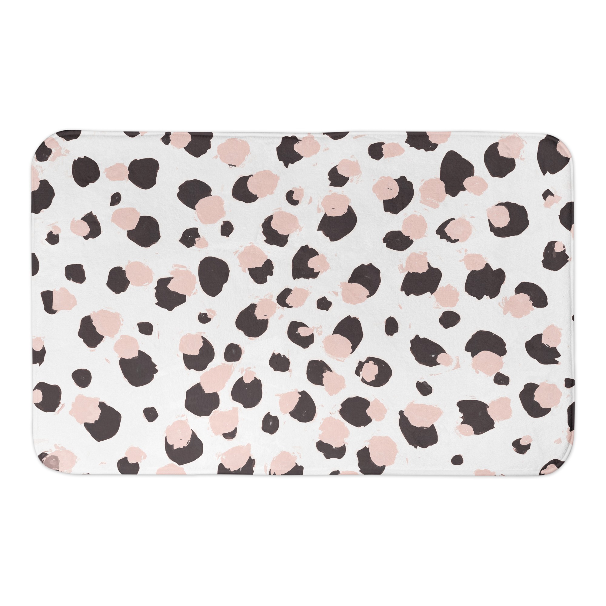 Cheetah  Blush  Black     34x21 Bath Mat