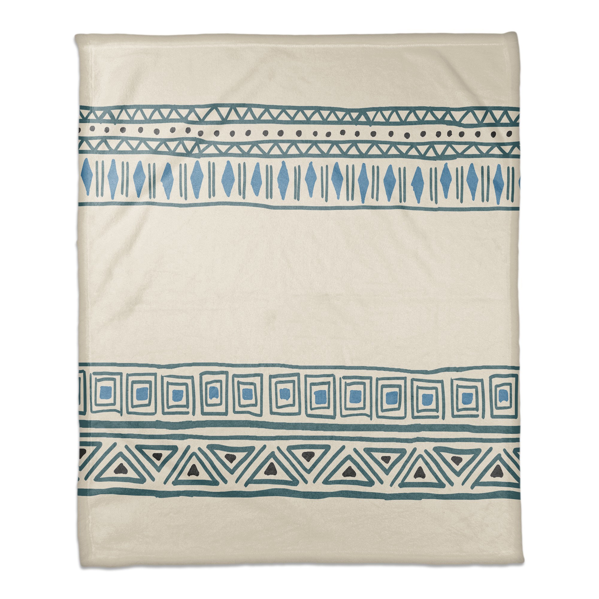 Blue Tribal 50x60 Coral Fleece Blanket