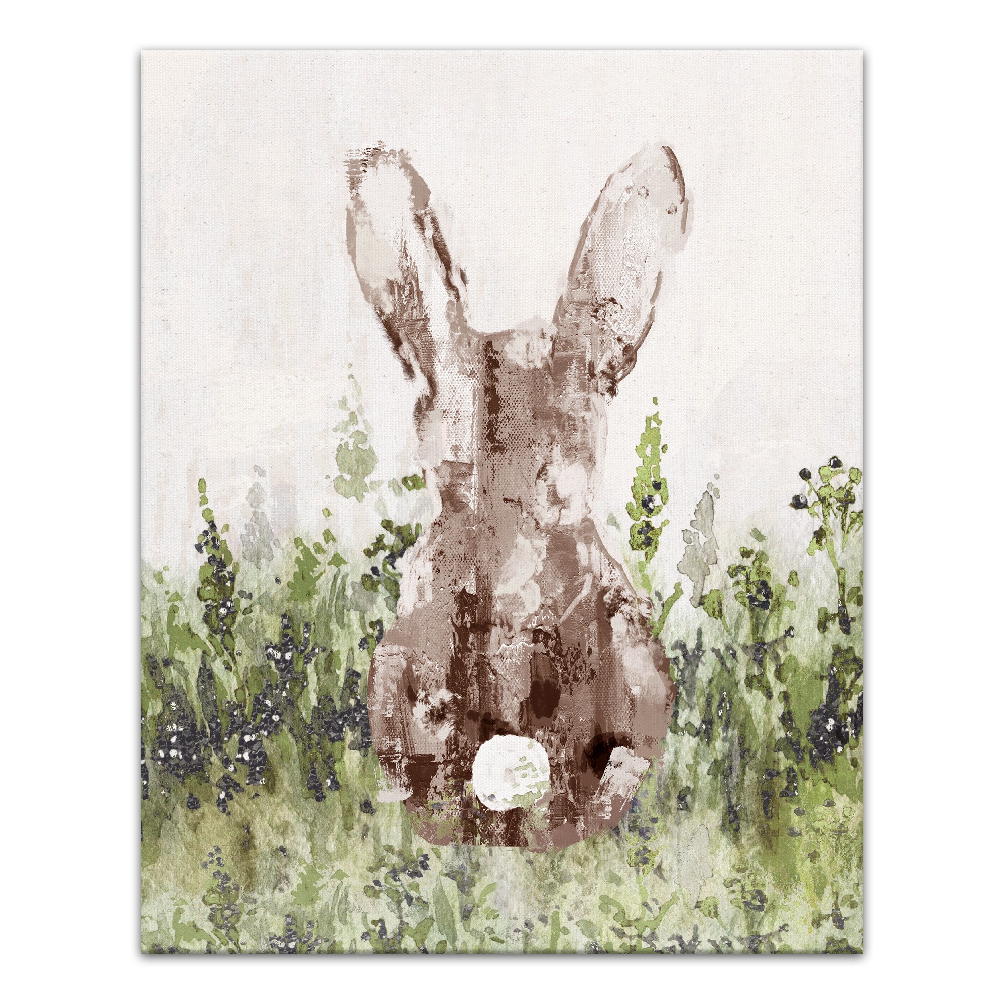 Bunny in Field  16x20 Canvas Wall Art