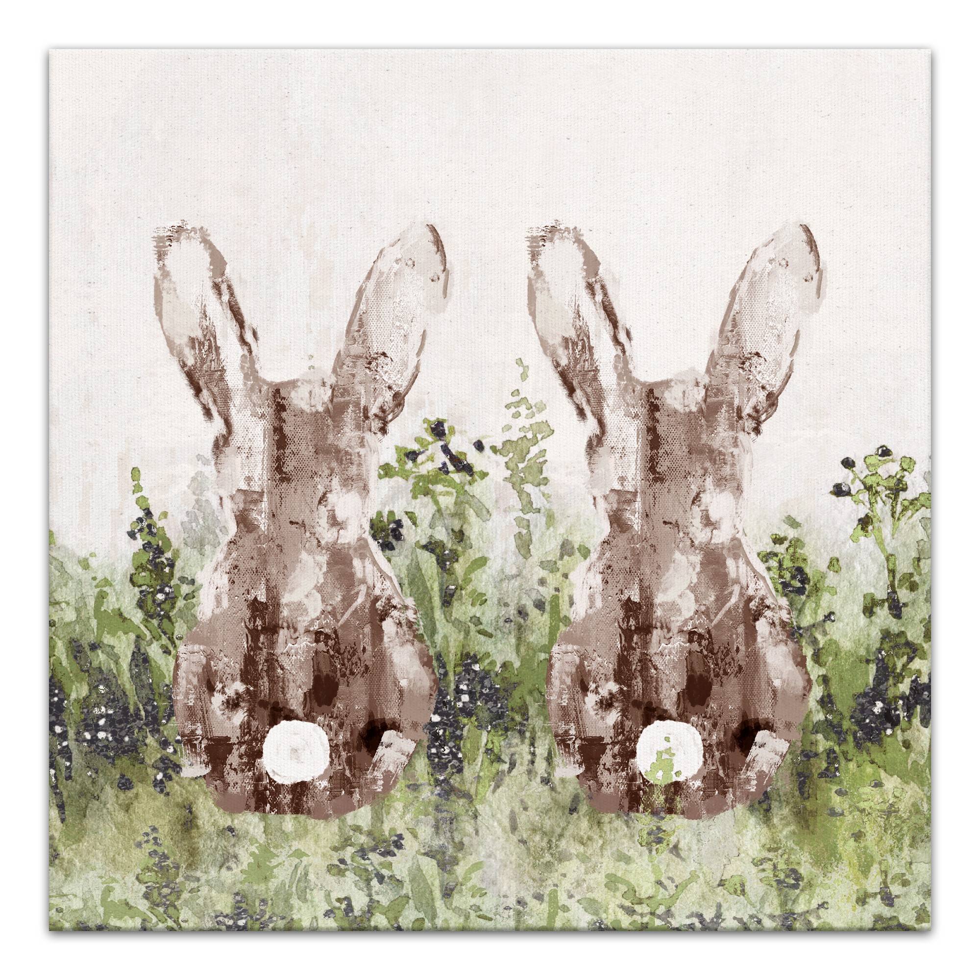 Bunny in Rough Field    16x20 Canvas Wall Art