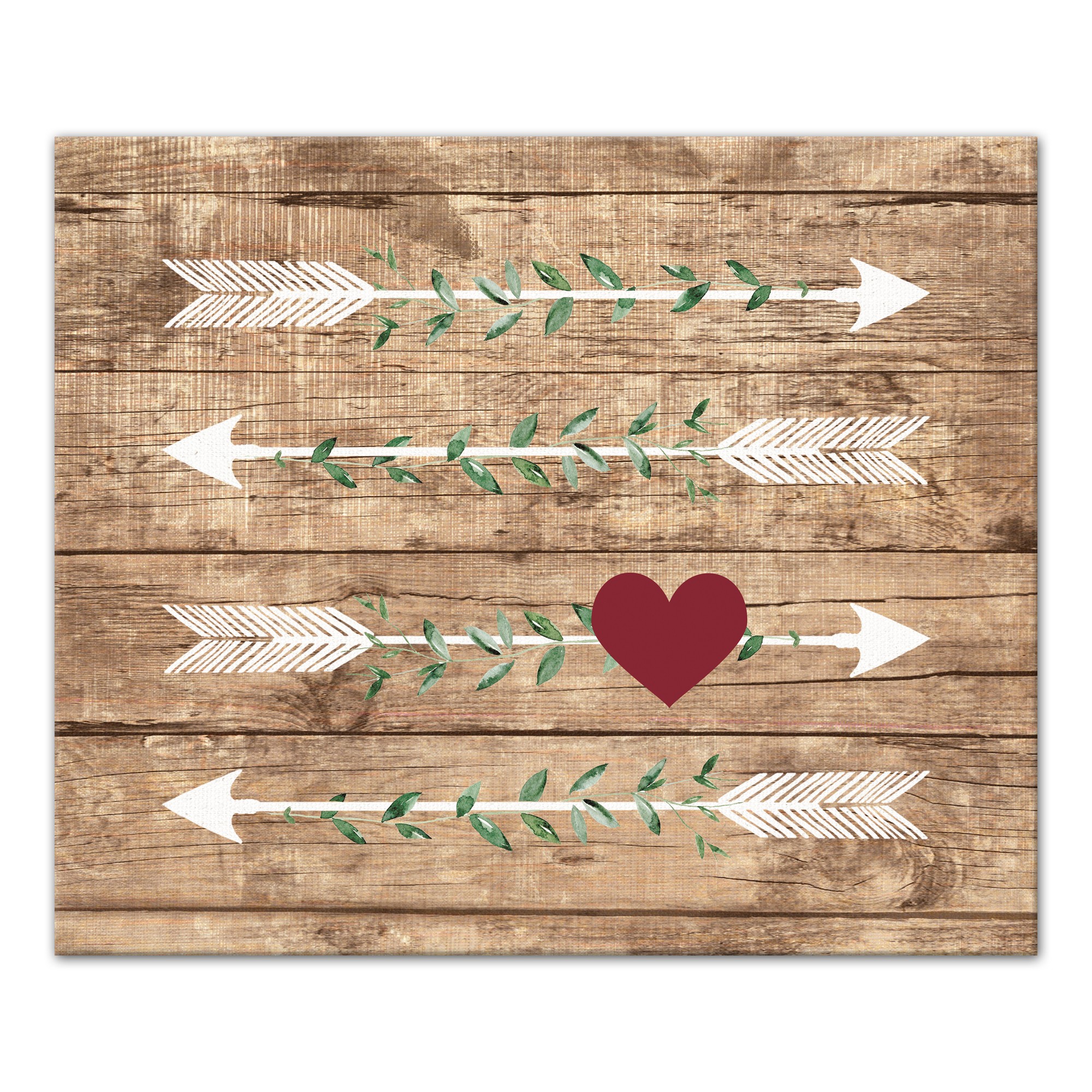 Arrow Heart 24x20 Canvas Wall Art