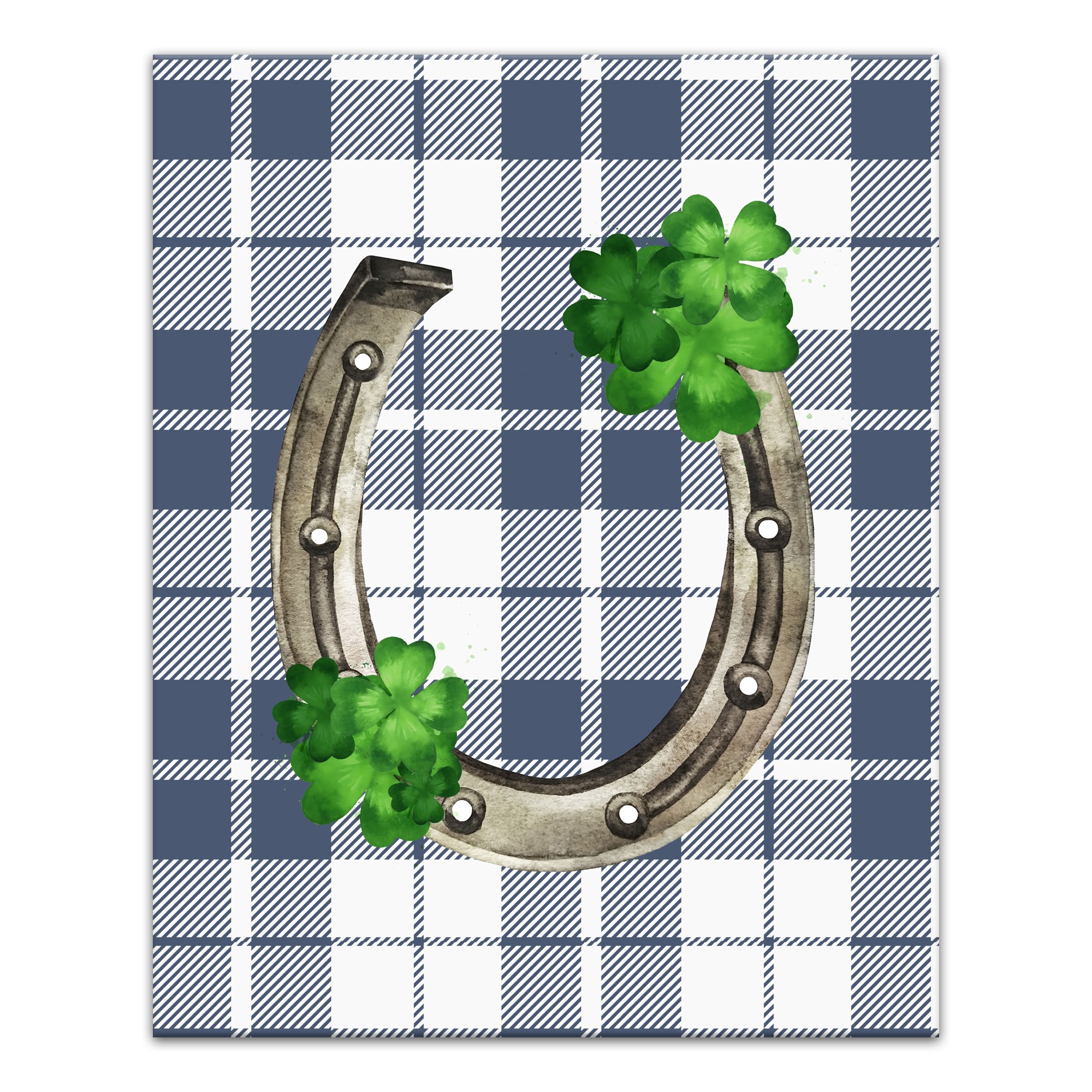 Clover Horseshoe 16x20 Canvas Wall Art