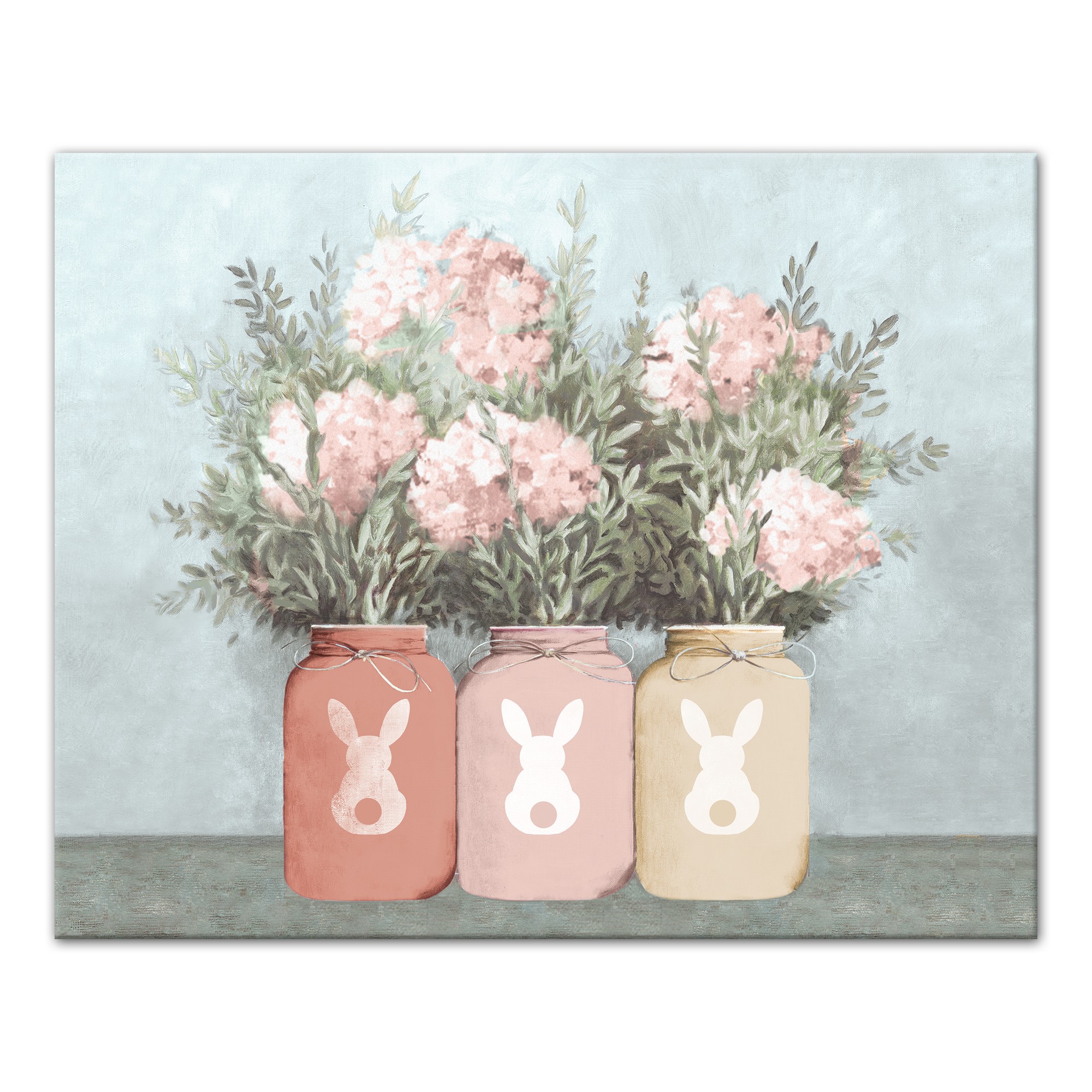 Easter Mason Jars 20x16 Canvas Wall Art