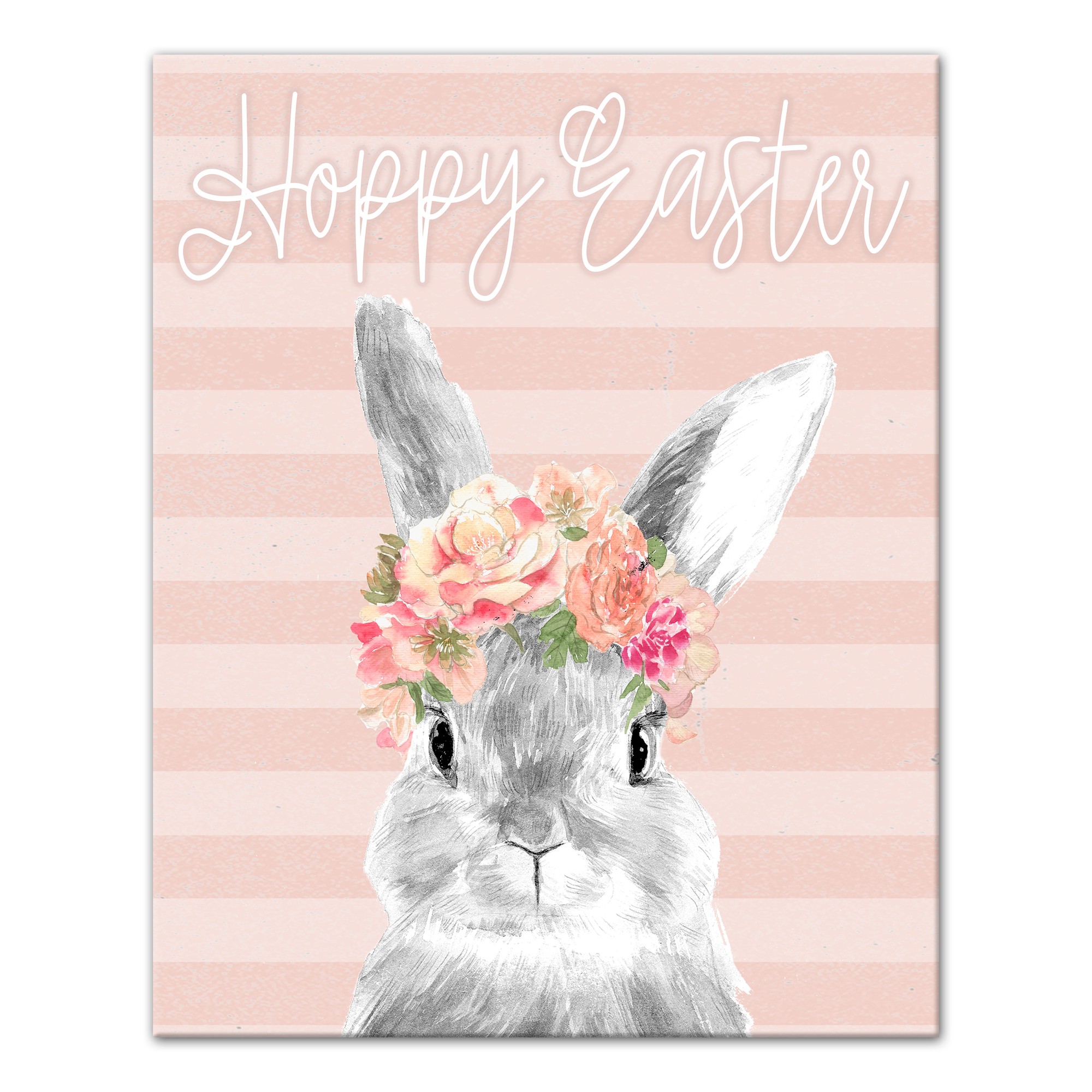 Hoppy Easter Rabbit 16x20 Canvas Wall Art