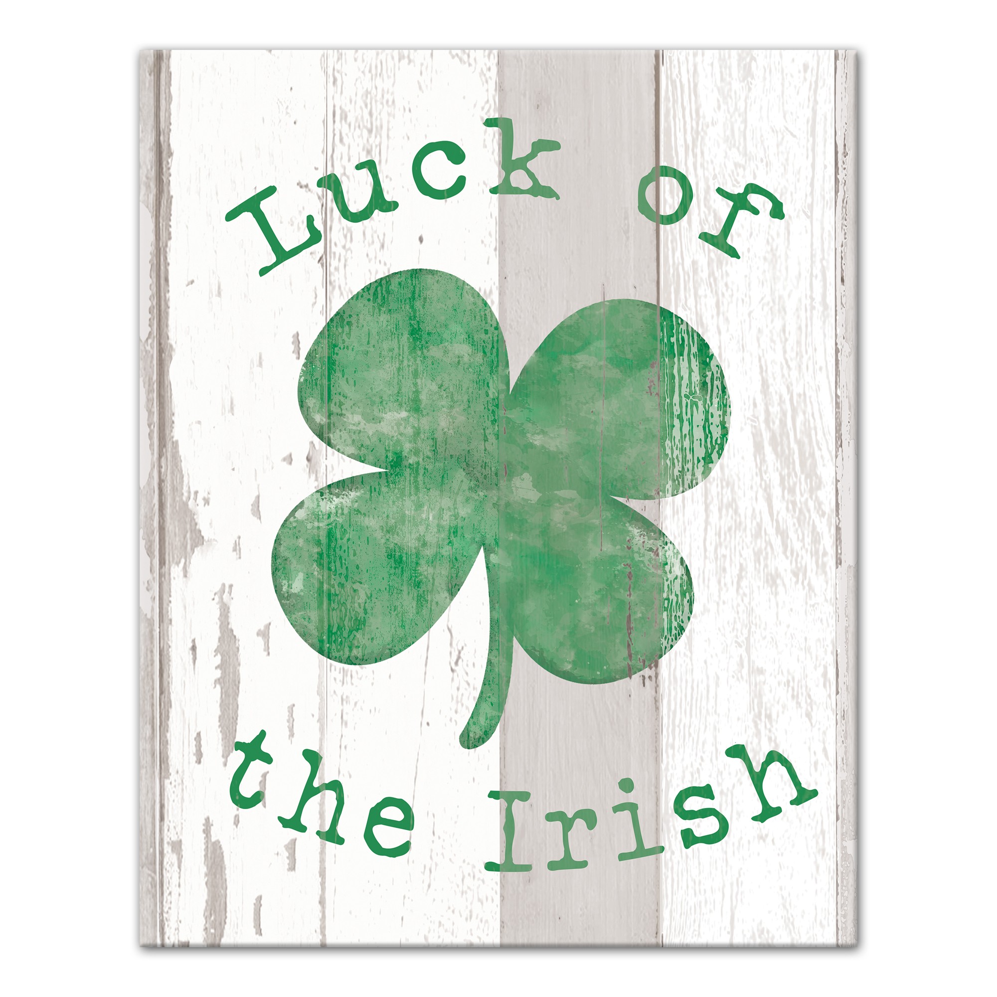 Luck Irish Clover  16x20 Canvas Wall Art