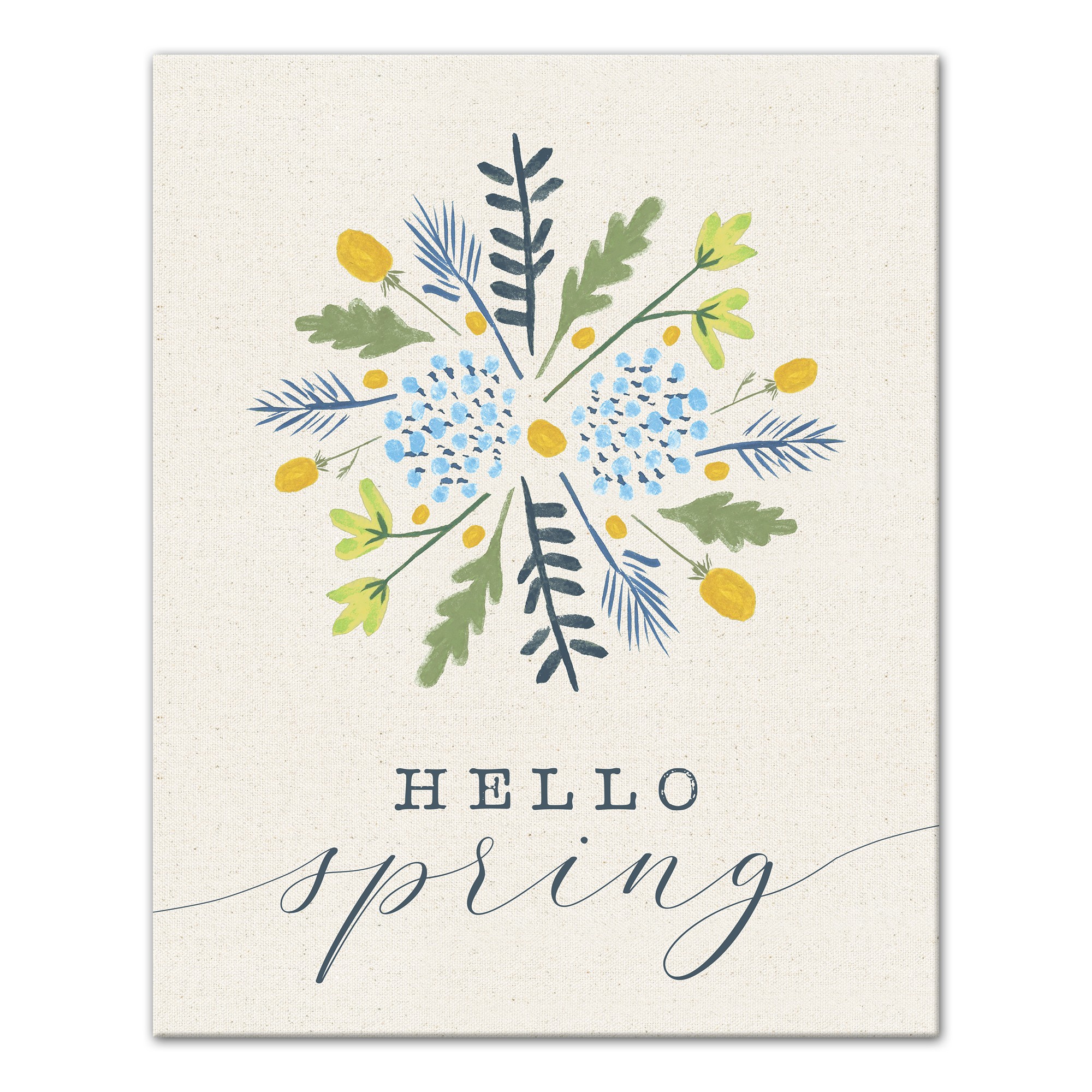 Hello Spring 16x20 Canvas Wall Art