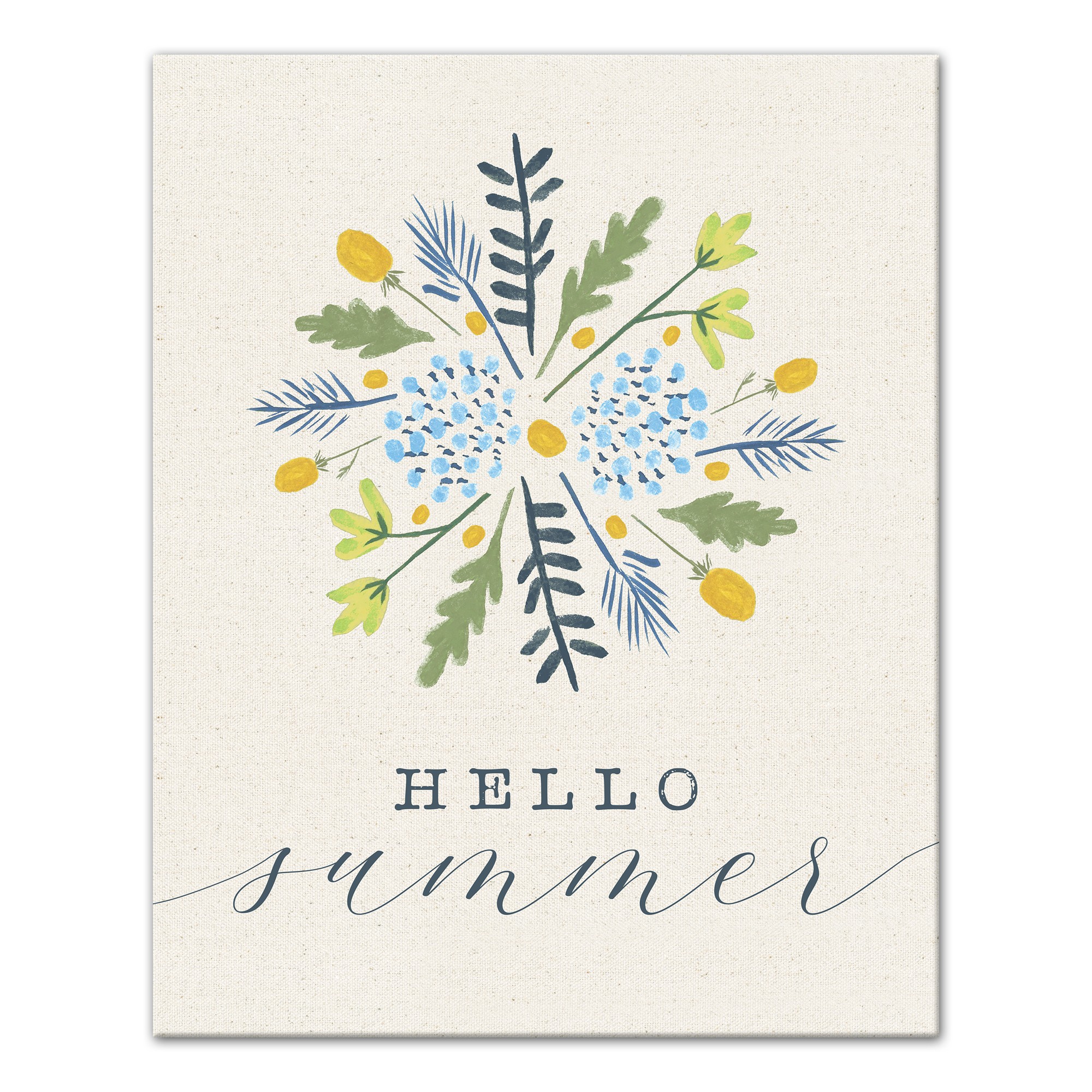 Hello Summer 16x20 Canvas Wall Art