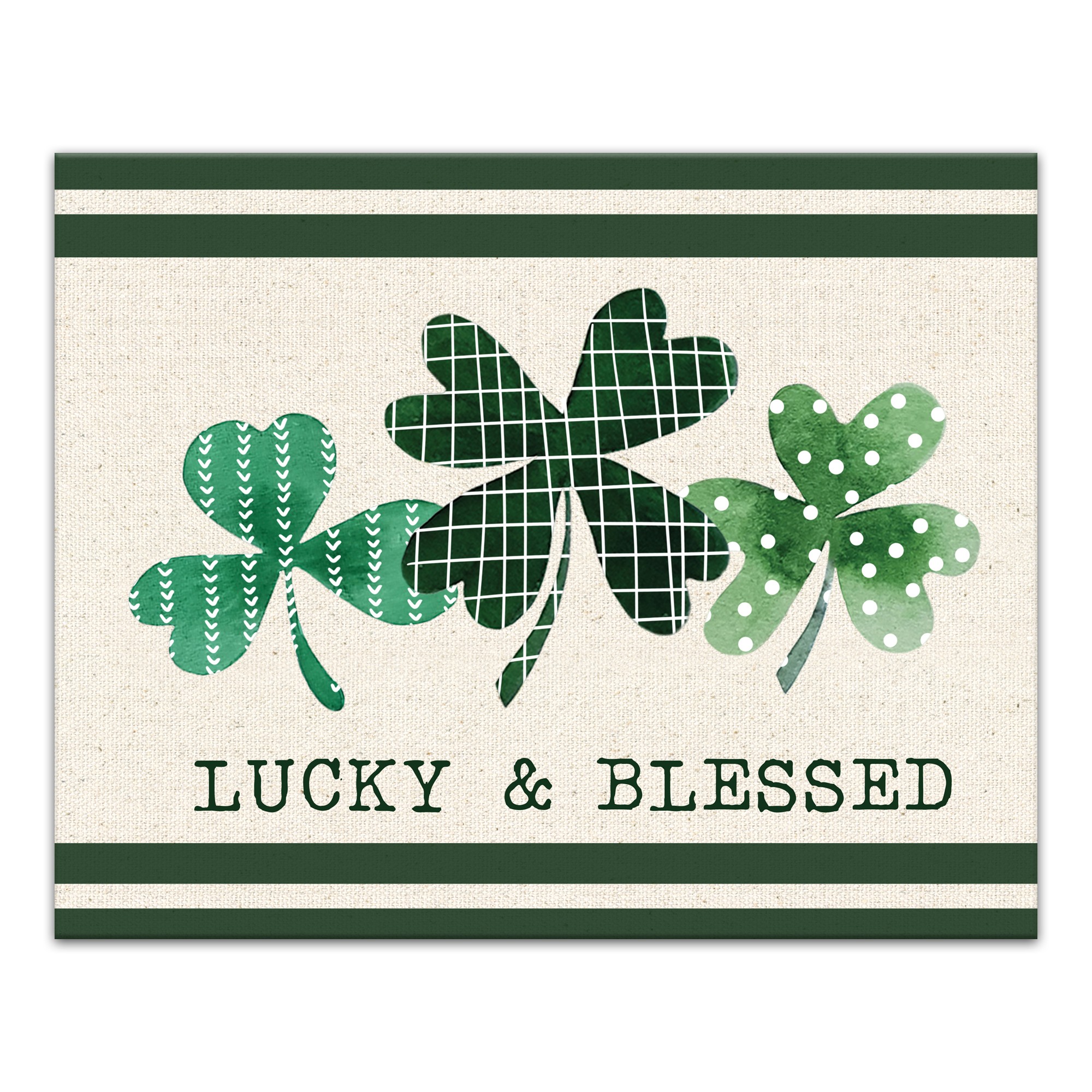 Clover Pattern  20x16 Canvas Wall Art