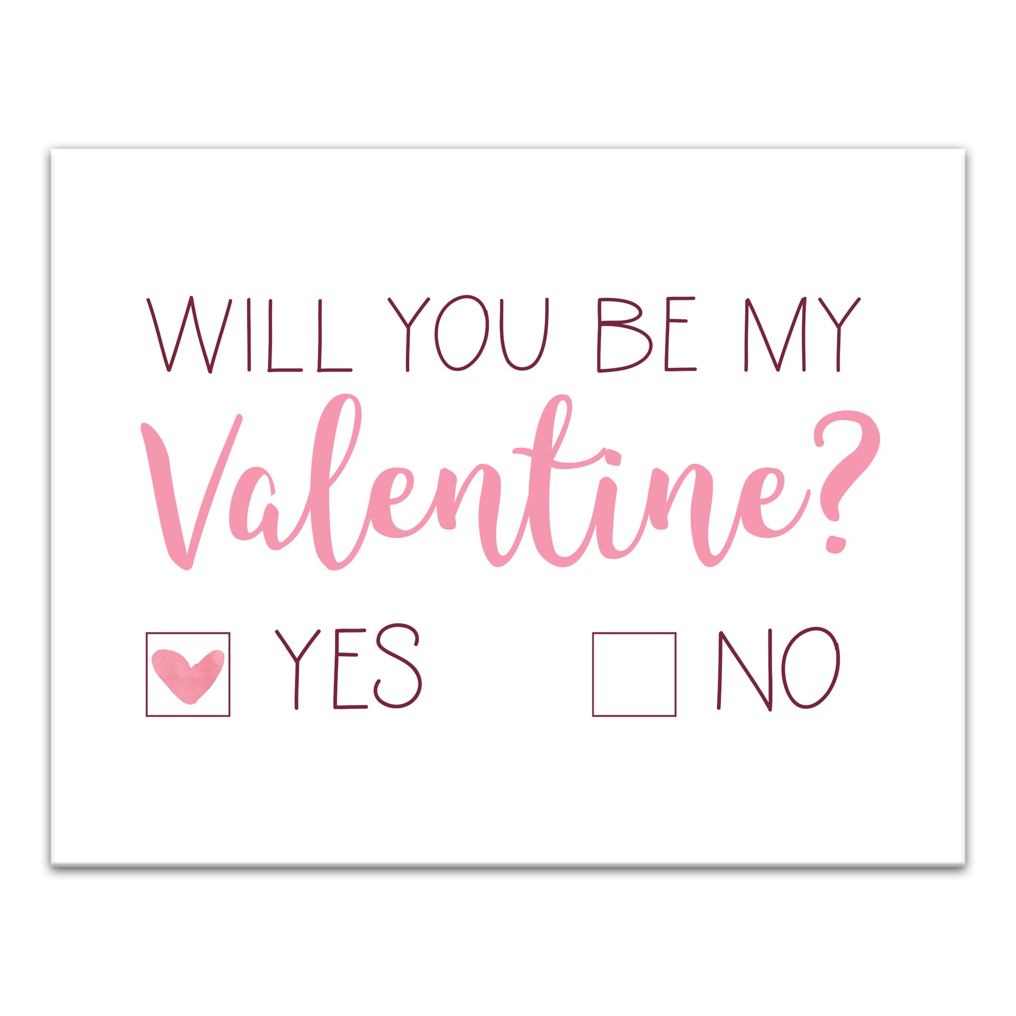 Be My Valentine Choice 14x11 Canvas Wall Art