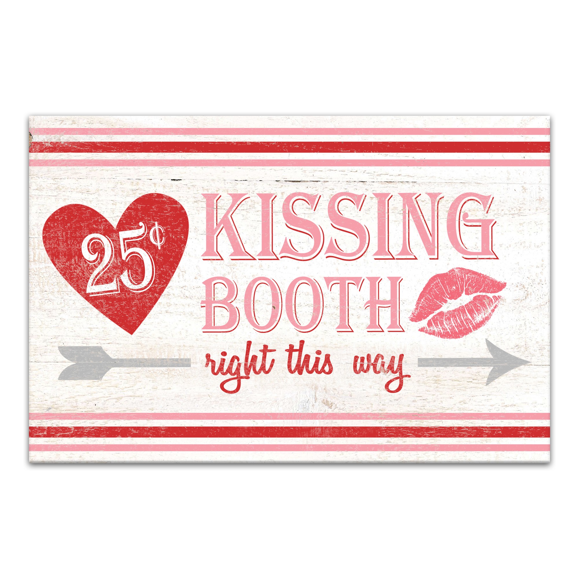 Kissing Booth  18x12 Canvas Wall Art