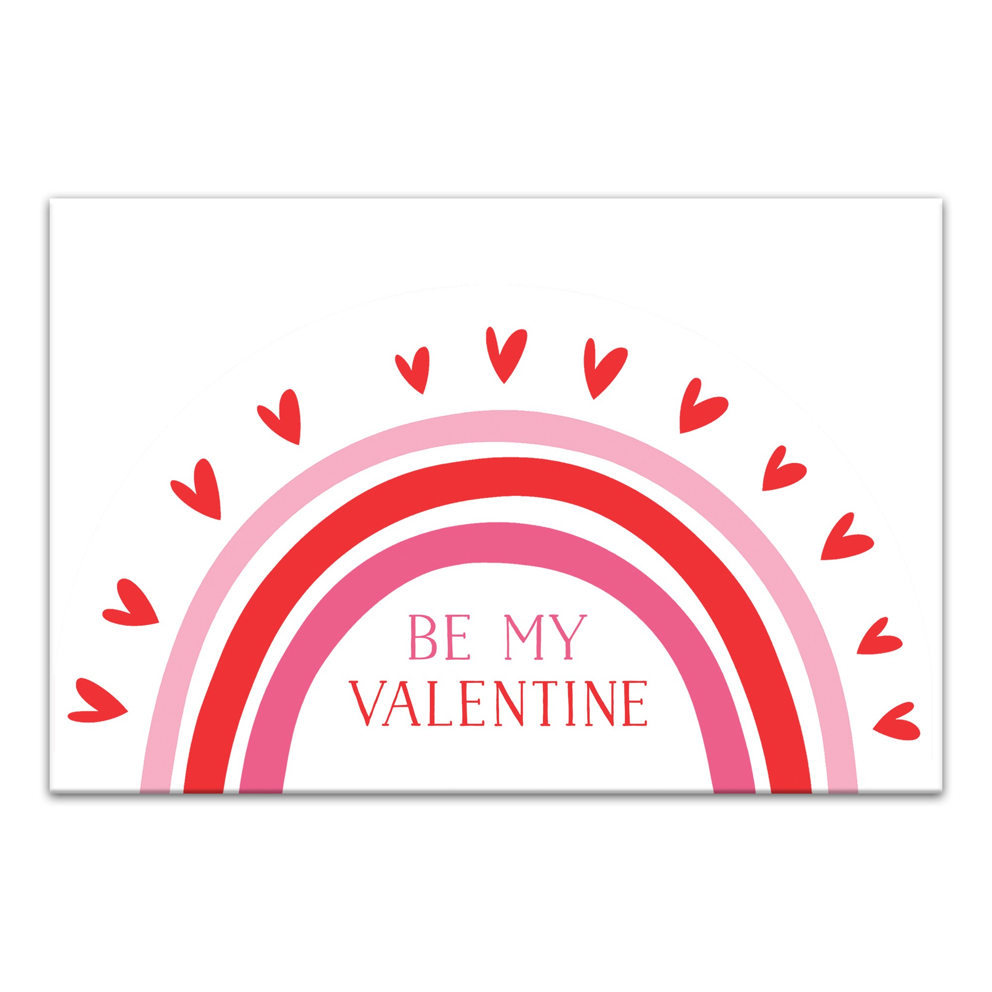 Be My Valentine Rainbow 18x12 Canvas Wall Art
