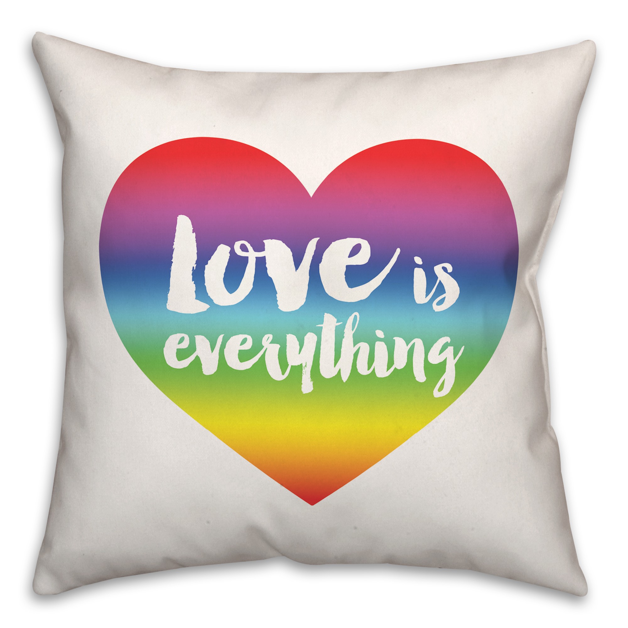 Love Everything Rainbow 16x16 Spun Poly Pillow