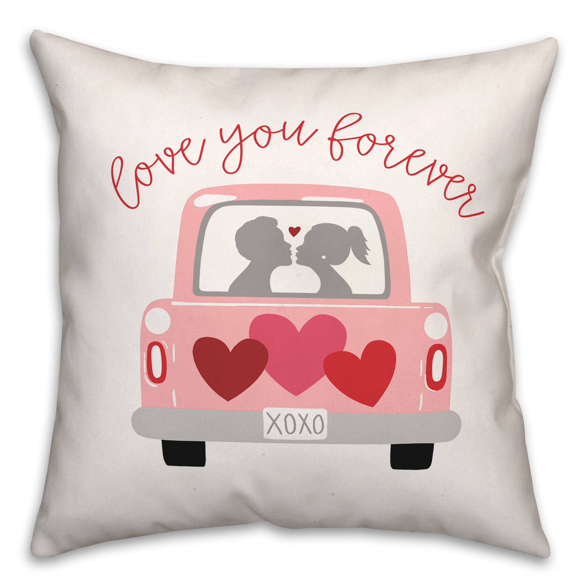 Valentines Truck 16x16 Spun Poly Pillow