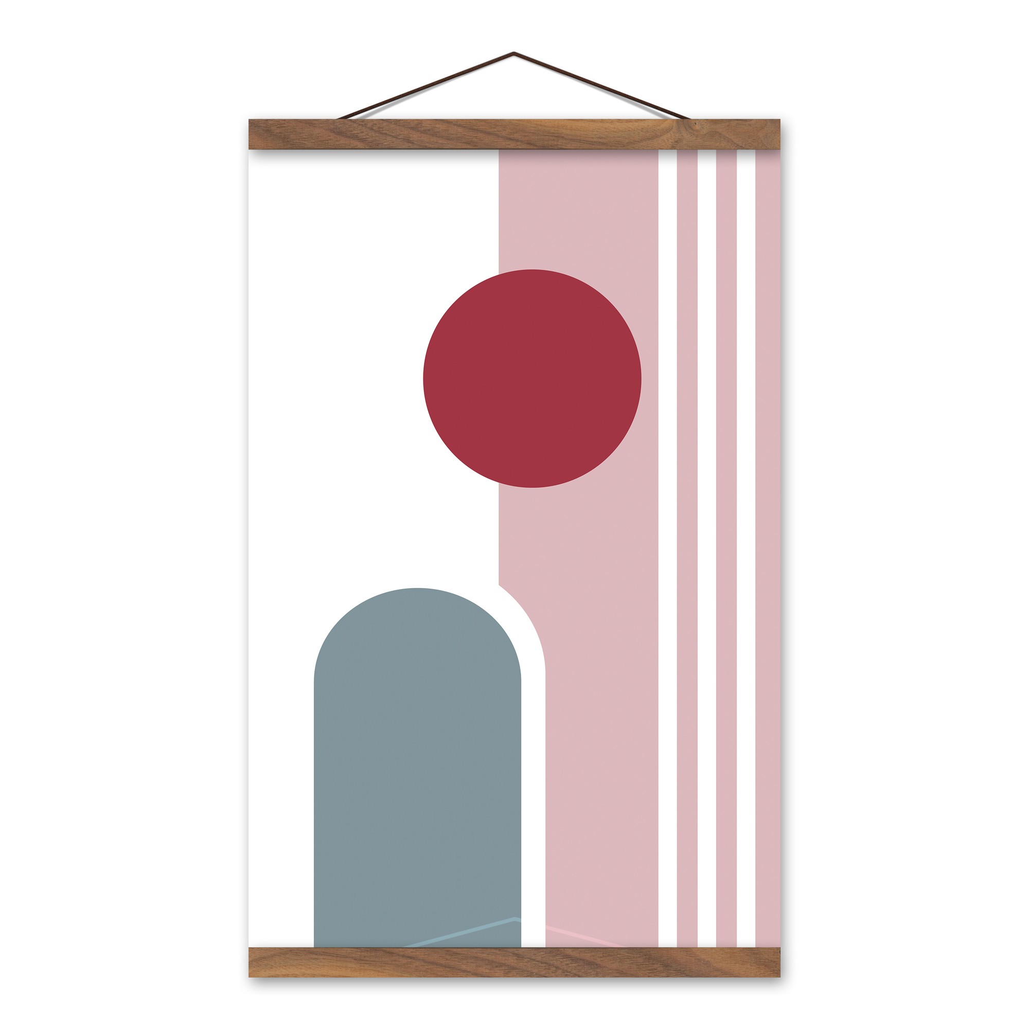 Circle Arch Colorful 12x18 Teak Hanging Canvas